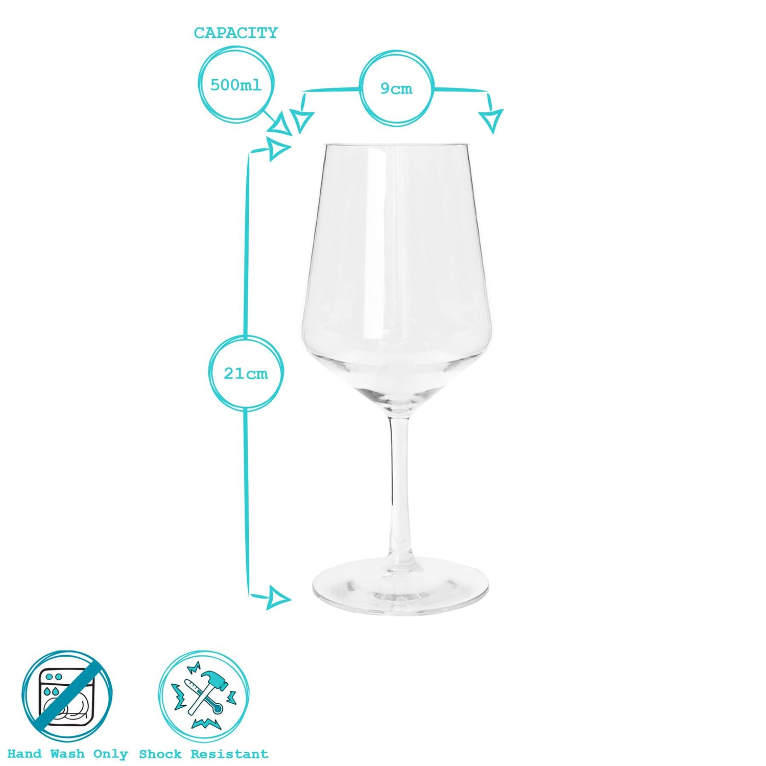 500ml Reusable Plastic Wine Glass