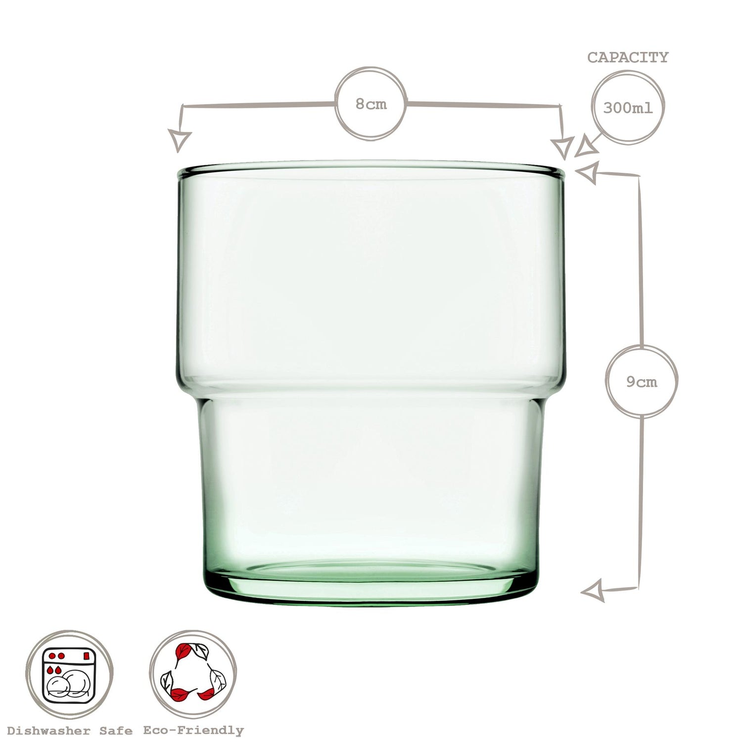 300ml Aware Hill Recycled Glass Tumbler