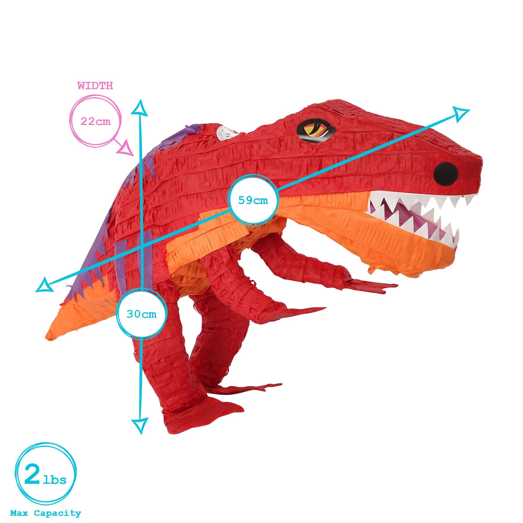 T-Rex Pinata & Blindfold Set - Red