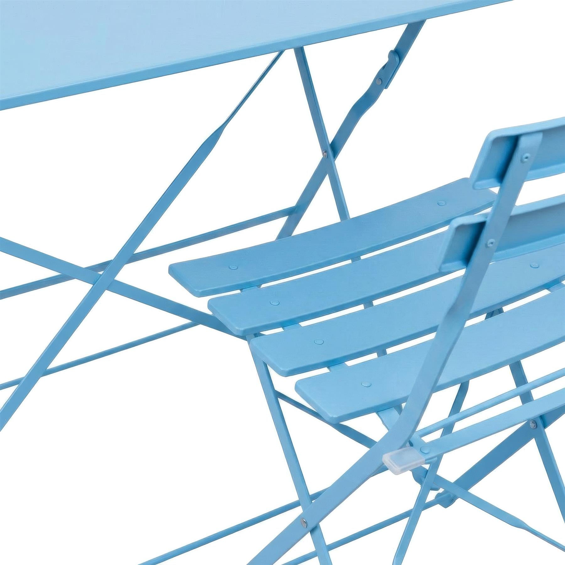 5 Piece Sussex Folding Patio Bistro Set - Blue