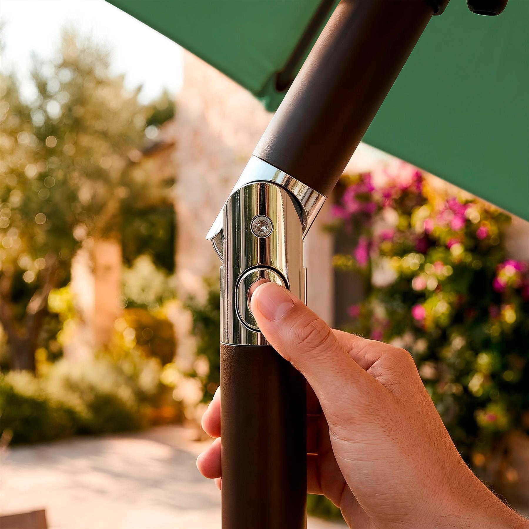 2.7M Tilting Garden Parasol - Green