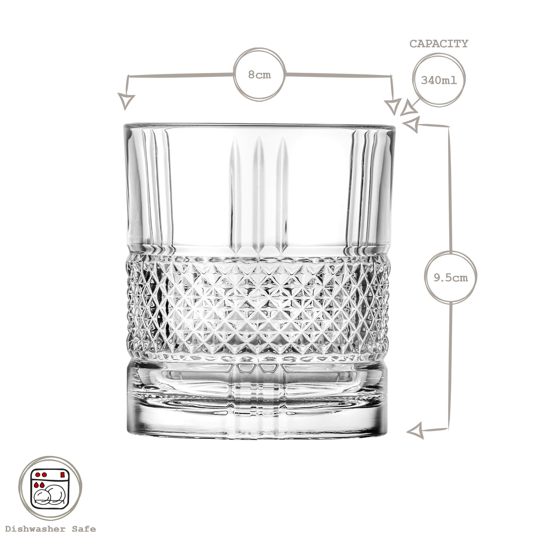 340ml Brillante Whisky Glass