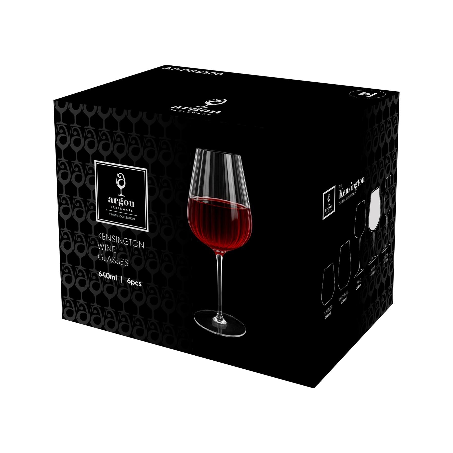 640ml Kensington Optic Crystal Red Wine Glass