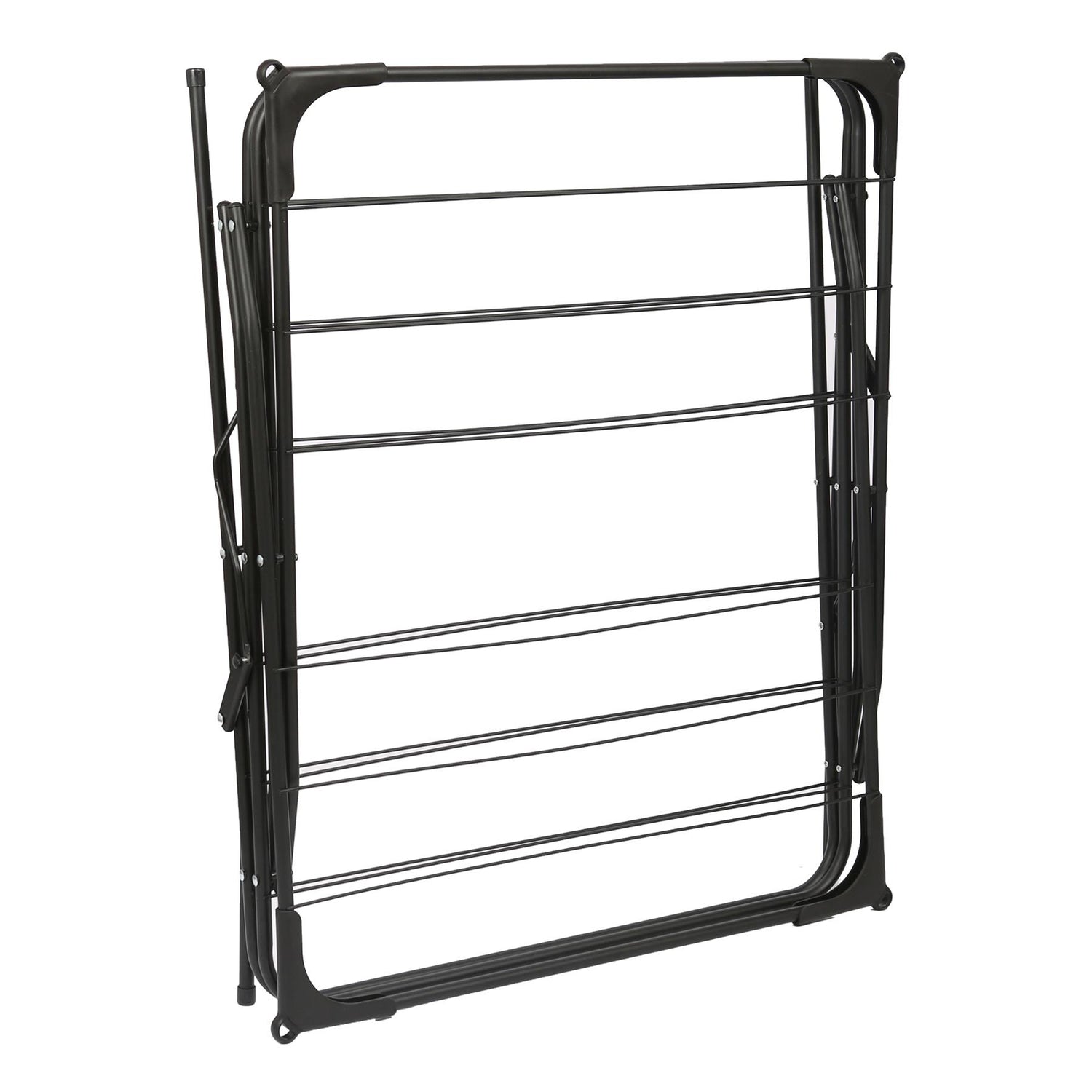 3 Tier Foldable Clothes Airer - Black
