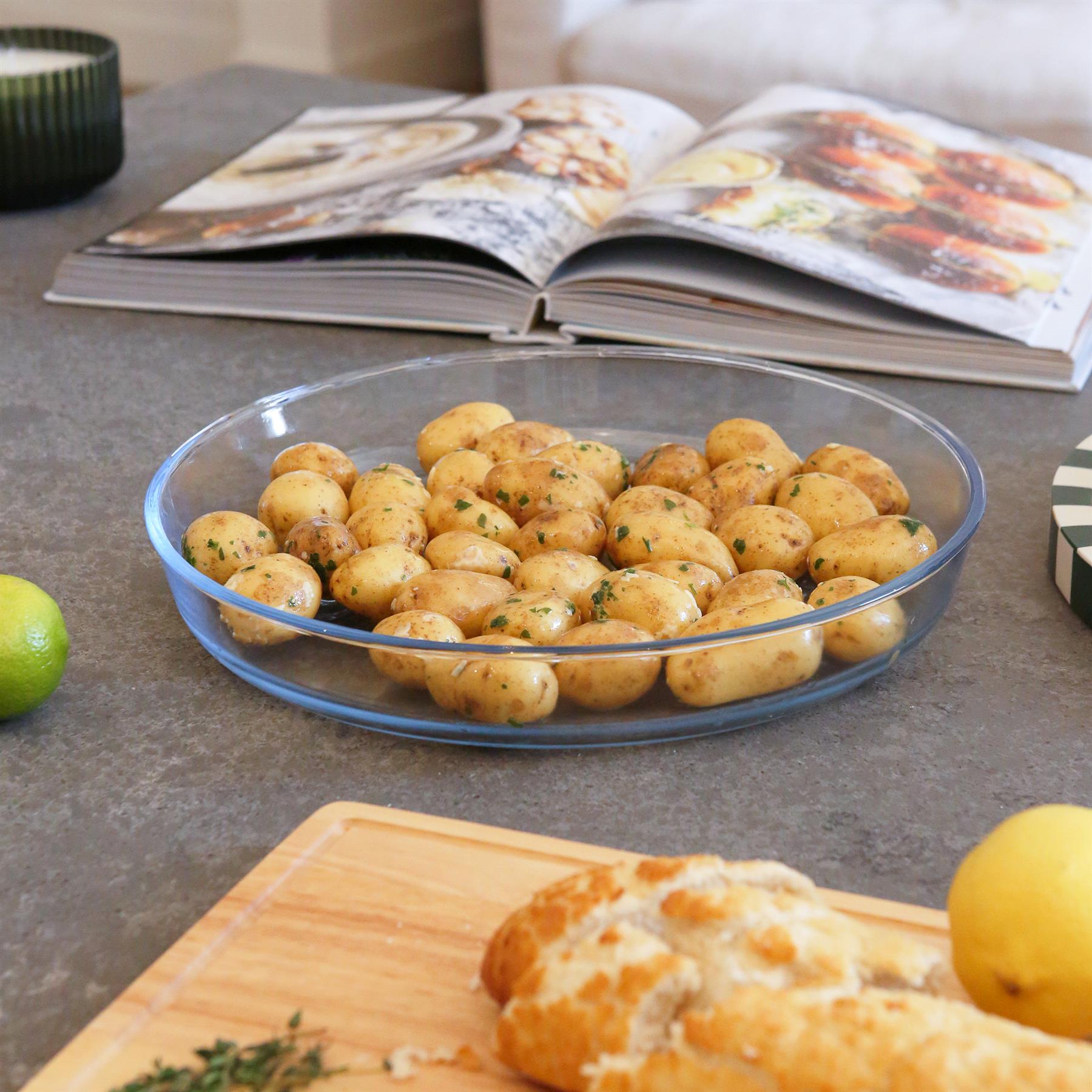 Round Glass Oven Dish - 32cm x 32cm
