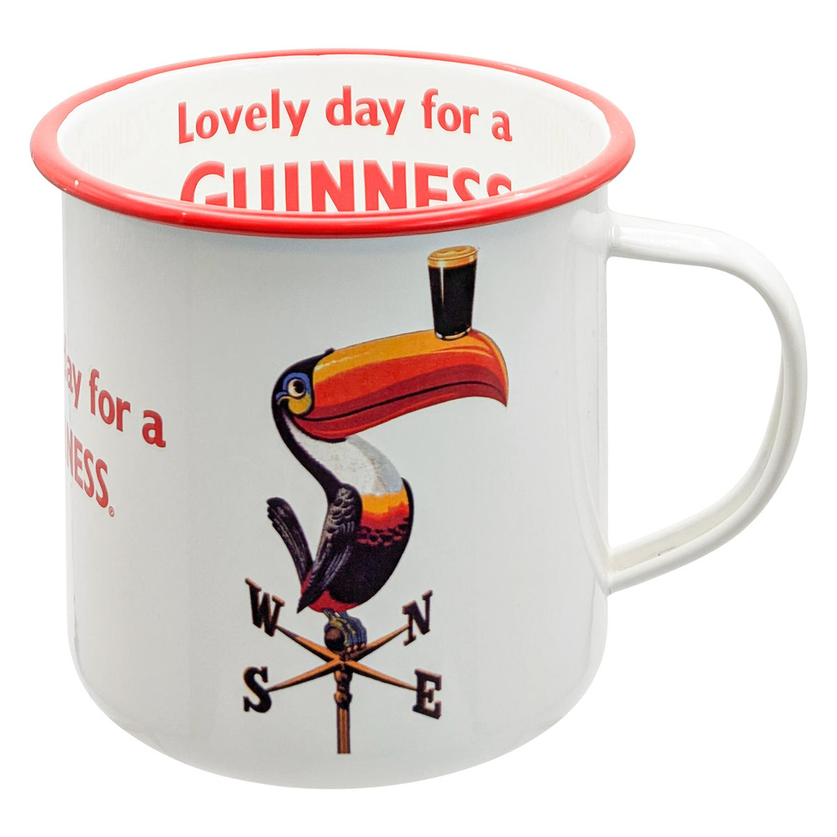 250ml Toucan Enamel Mug - White
