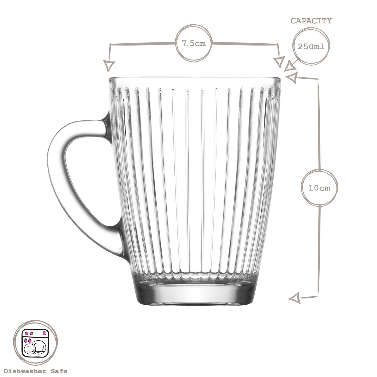 250ml Hestia Glass Mug