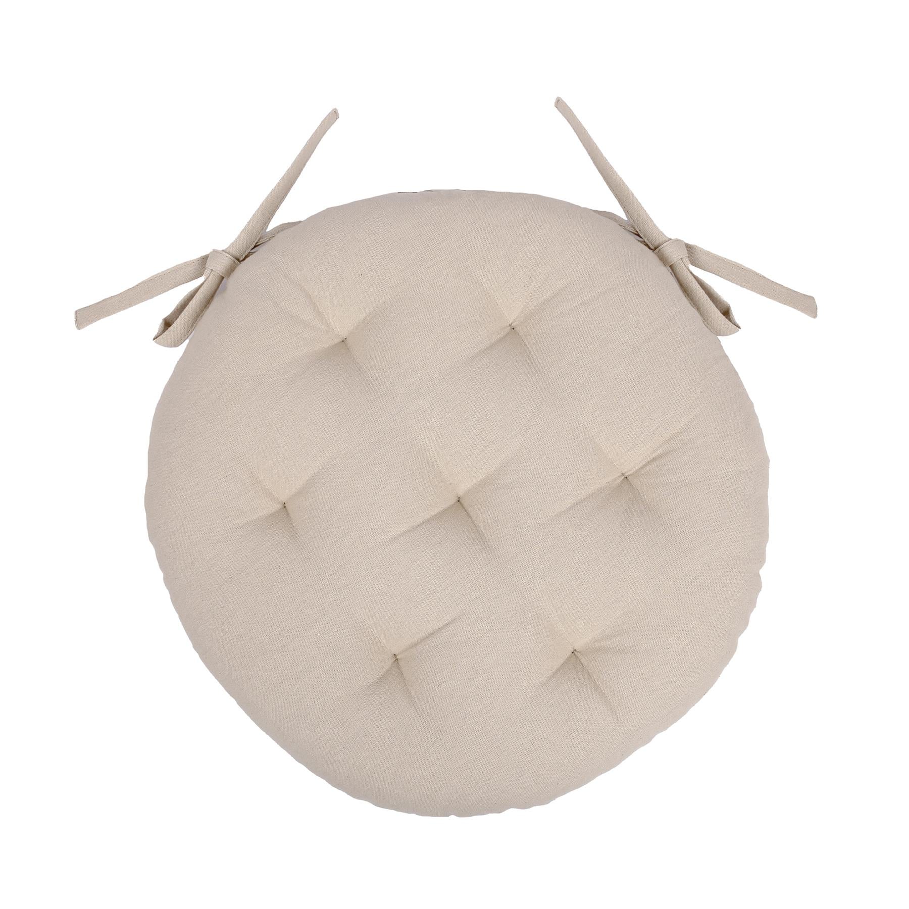 Round Seat Pad - 40 x 40cm - Natural