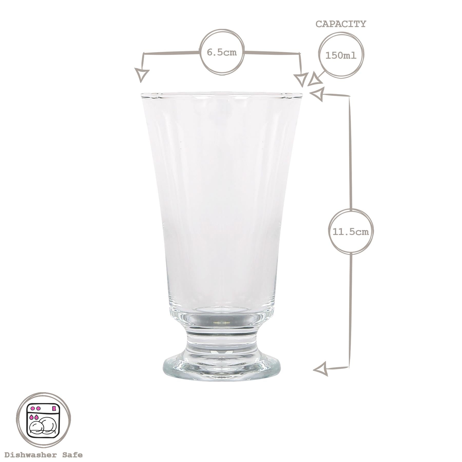 150ml Troya Glass Footed Tumbler