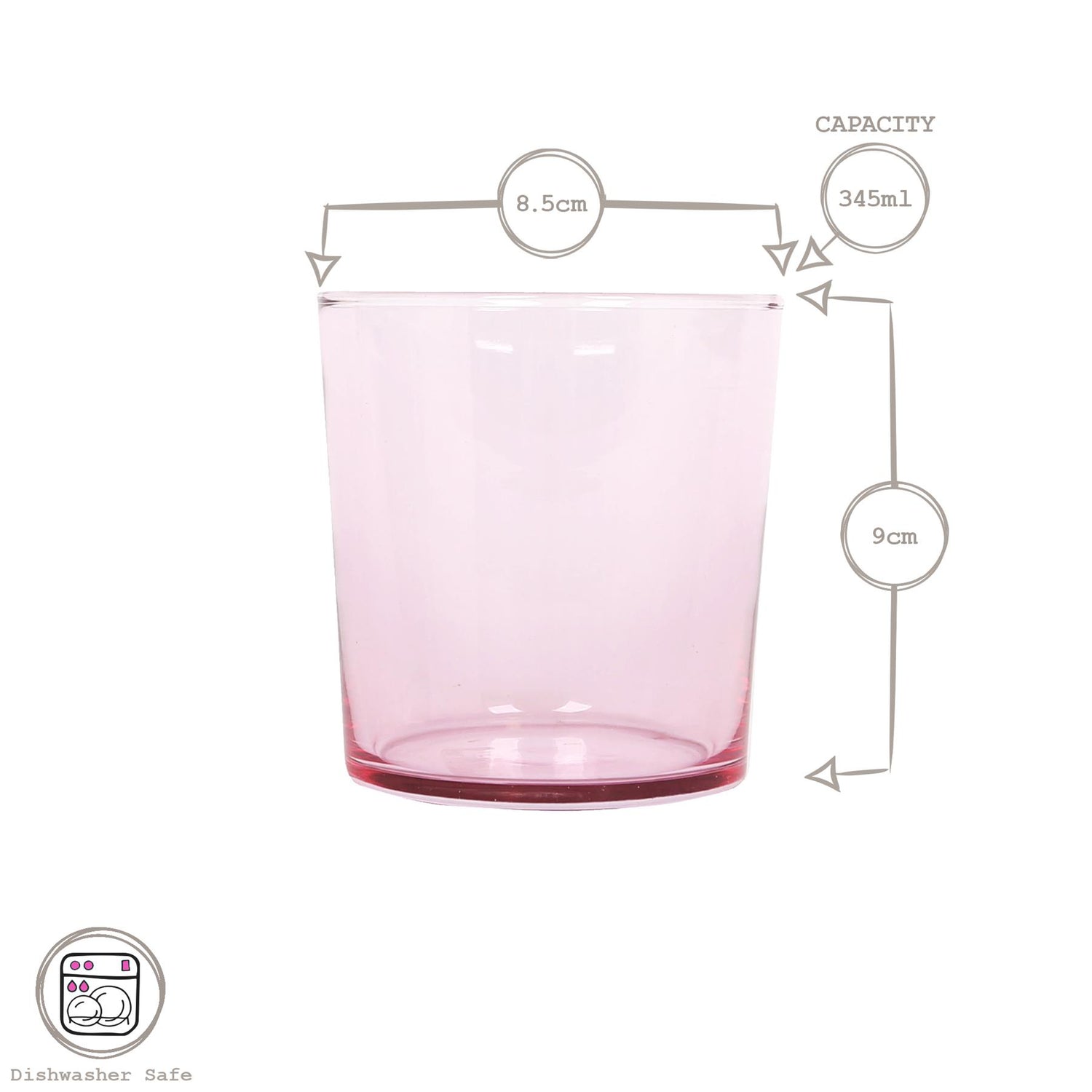 345ml Full Colour Bodega Glass Tumbler