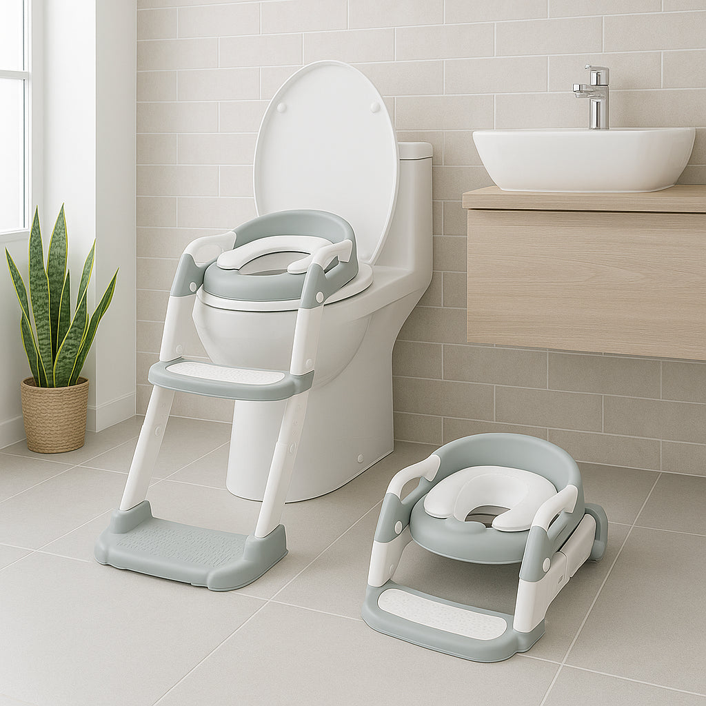 Adjustable 2-in-1 Potty Training Toilet Seat - White