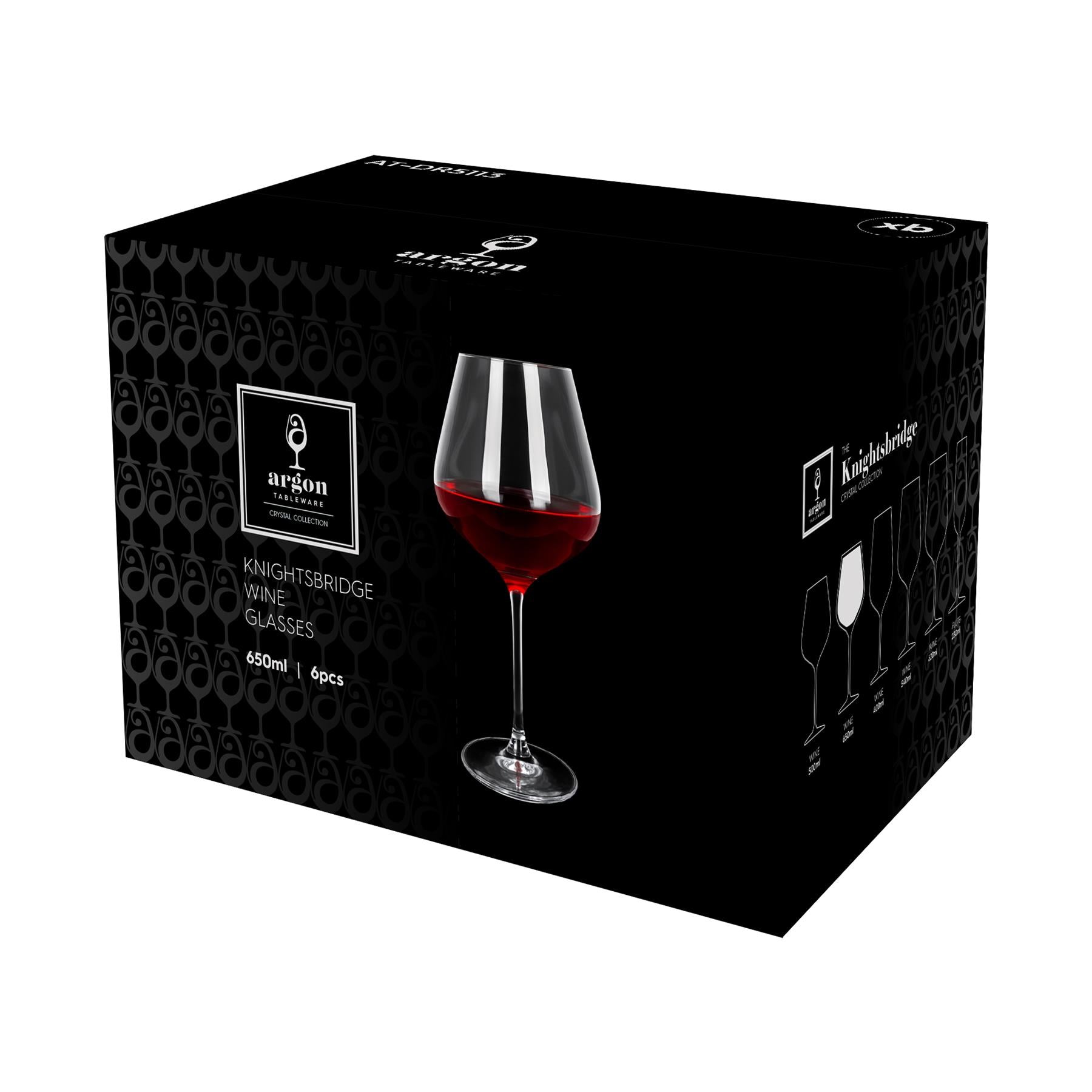 650ml Knightsbridge Crystal Red Wine Glass