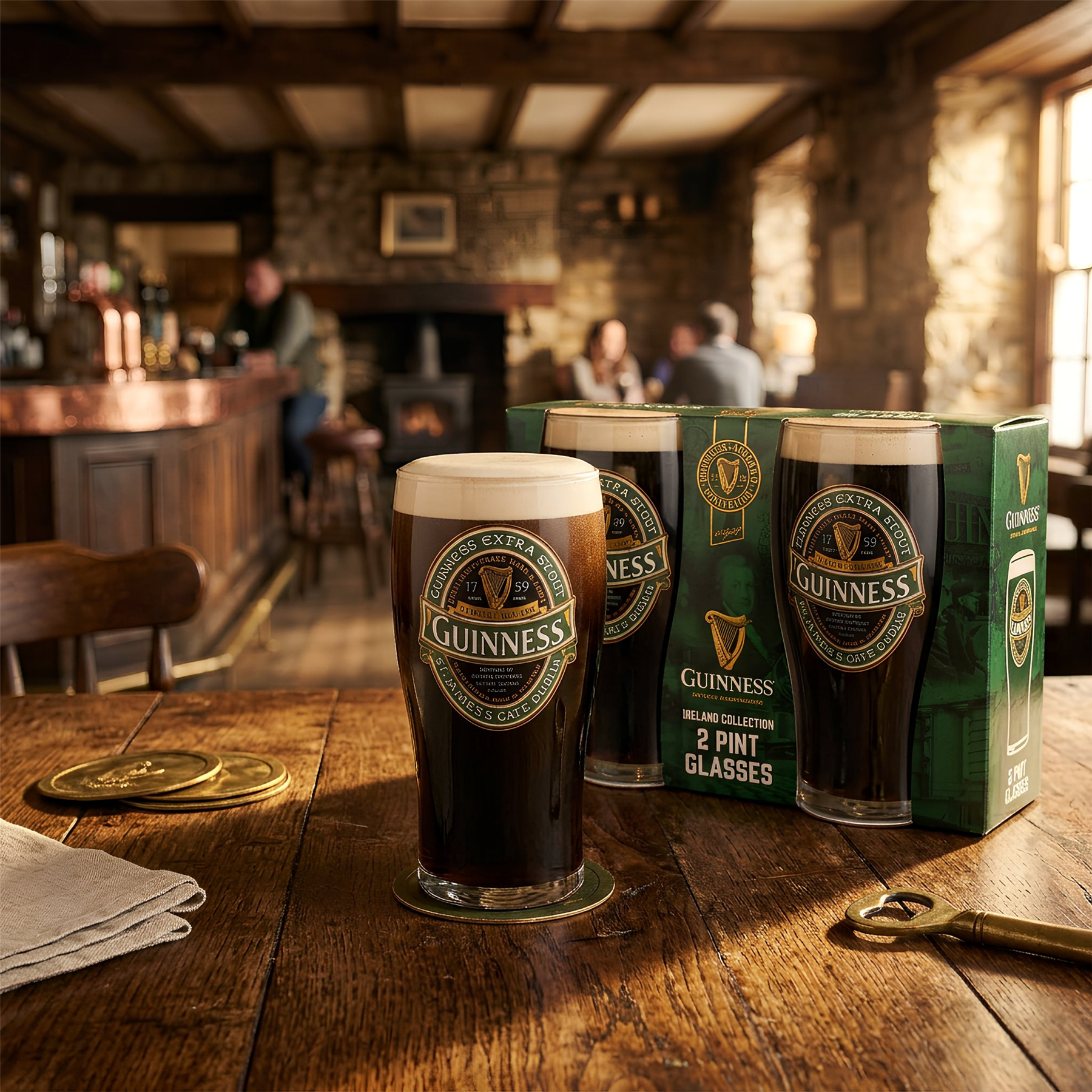 Guinness 2pc Ireland Pint Glass Set