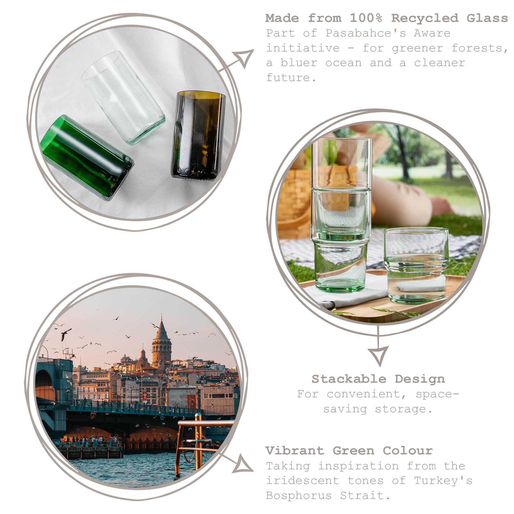 300ml Aware Hill Recycled Glass Tumbler