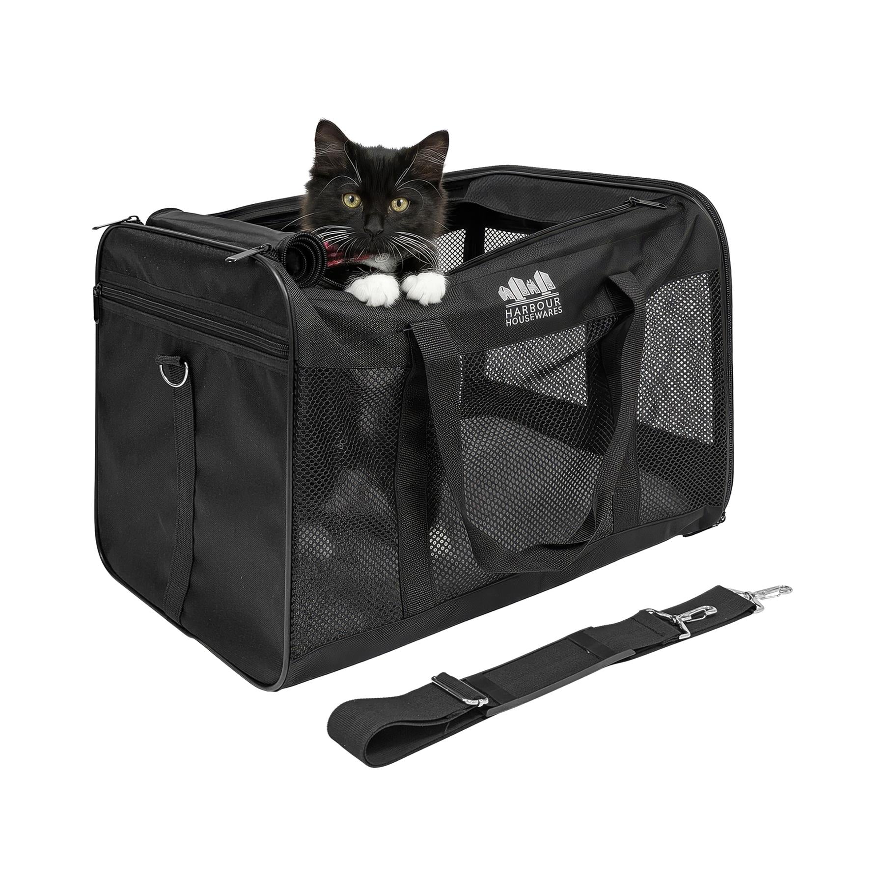 Foldable Cat Carrier - Small - Black