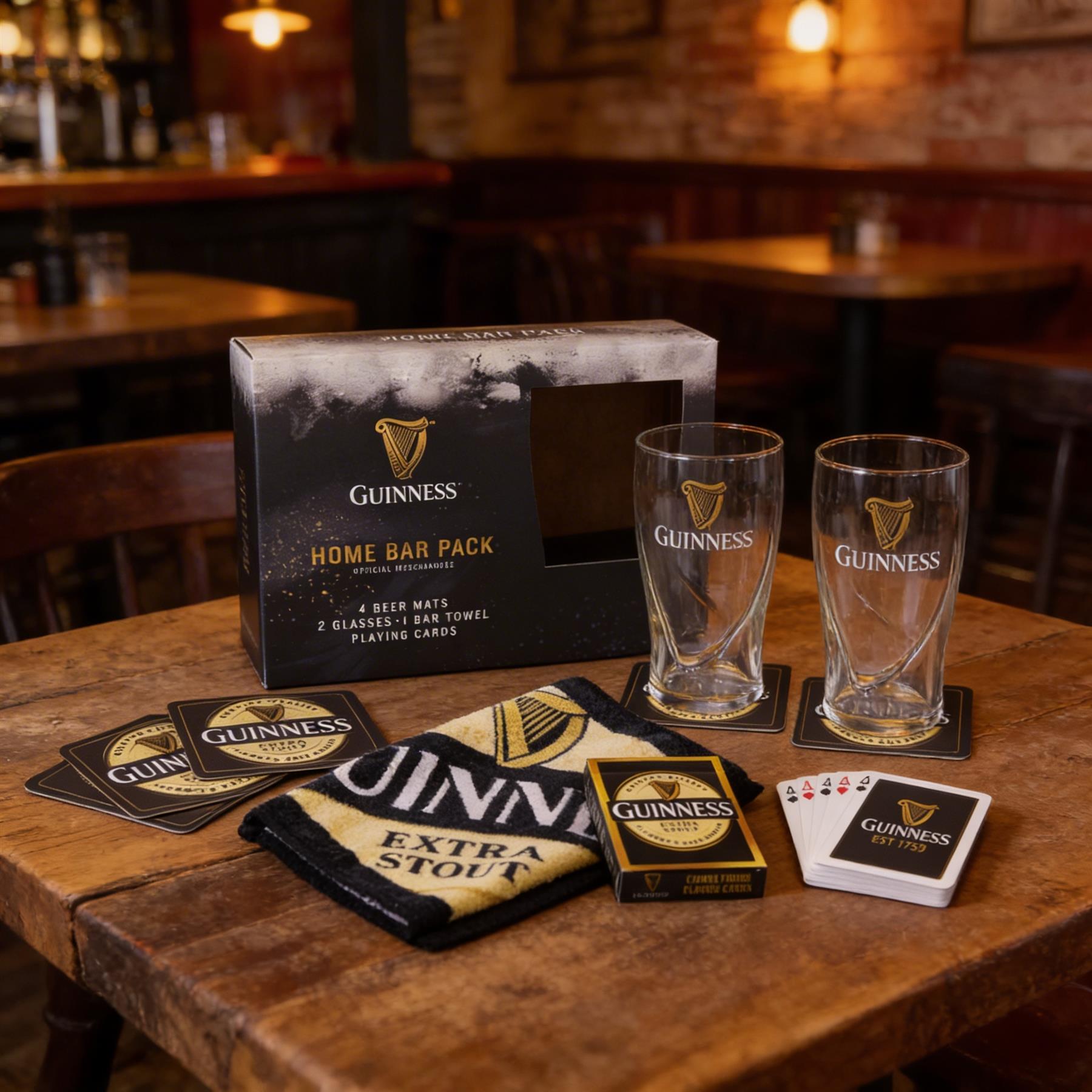 Guinness 8pc Home Bar Set