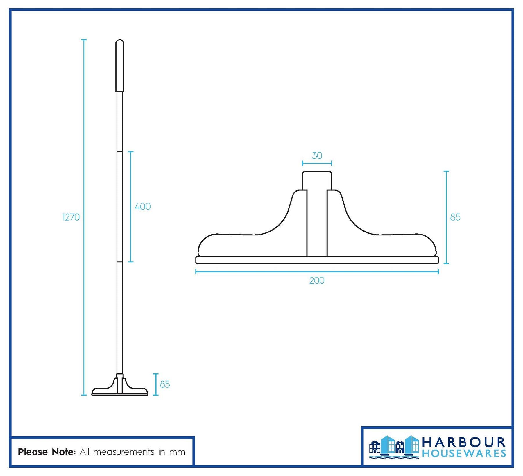 20cm Ground Tamper with 1.22M Handle - Black