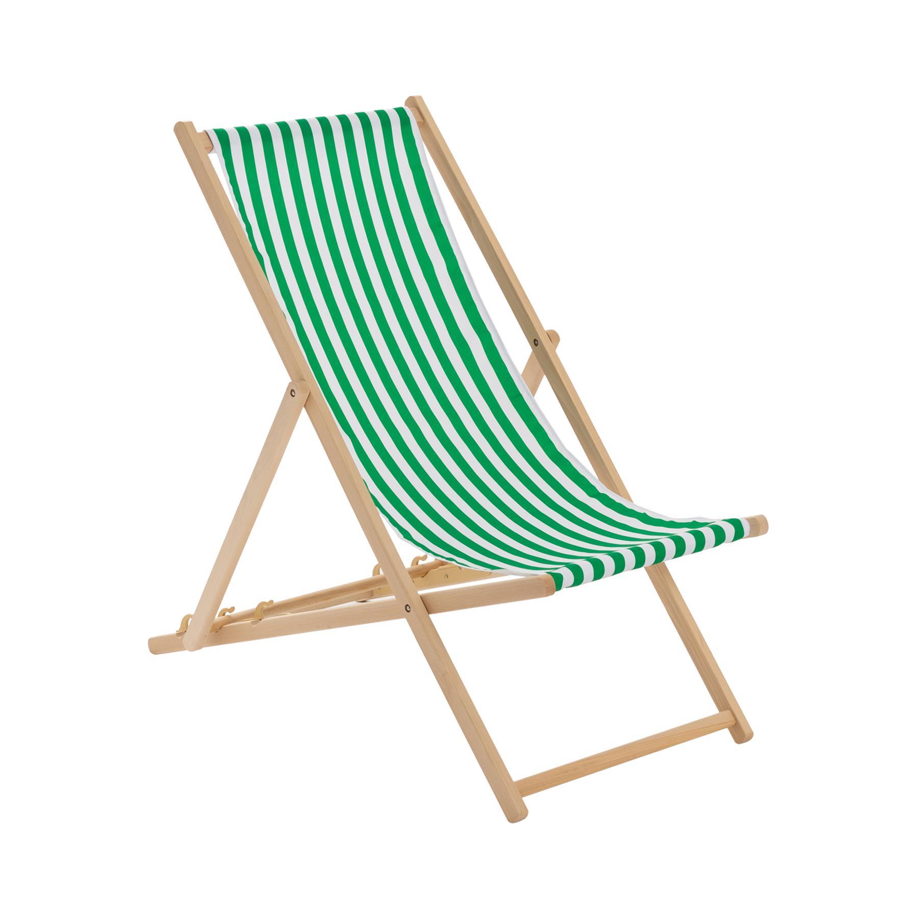 Traditional Garden Beach Style Adjustable Deck Chair Blue and White stripes Harbour Housewares Deck Chair