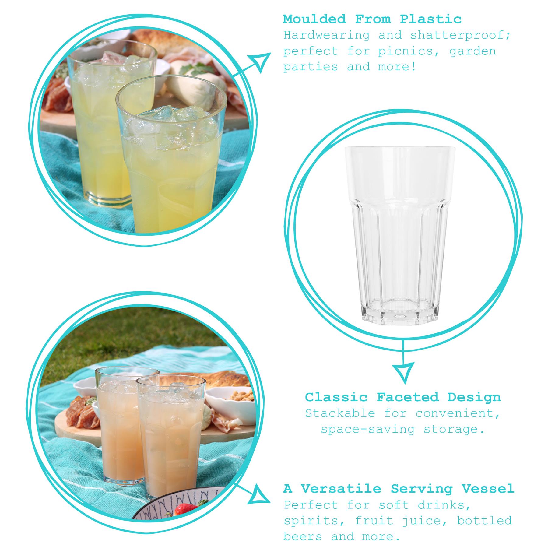665ml Reusable Plastic Highball Glass