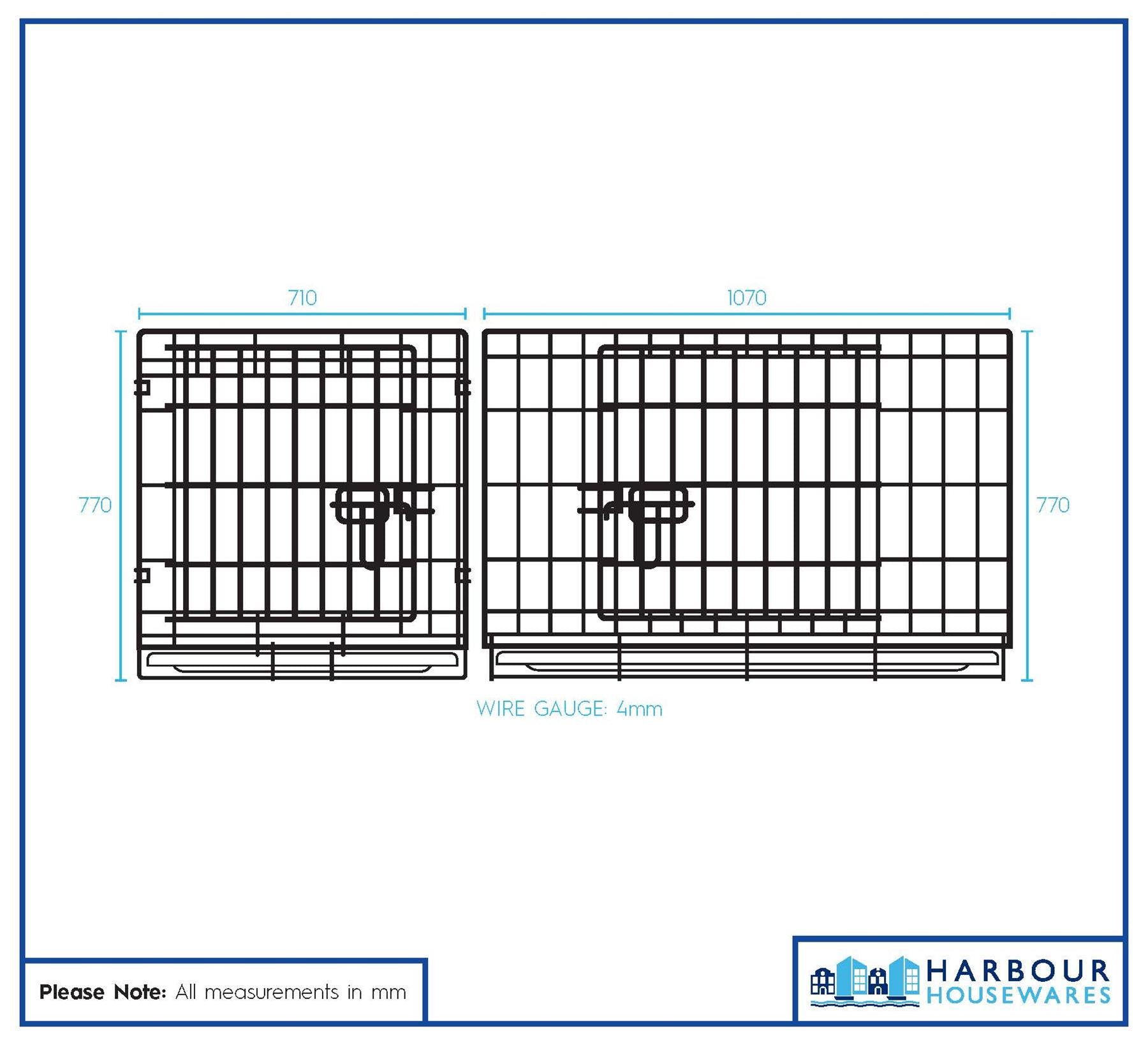 2 Door Metal Dog Crate with Removable Tray - Extra-Large
