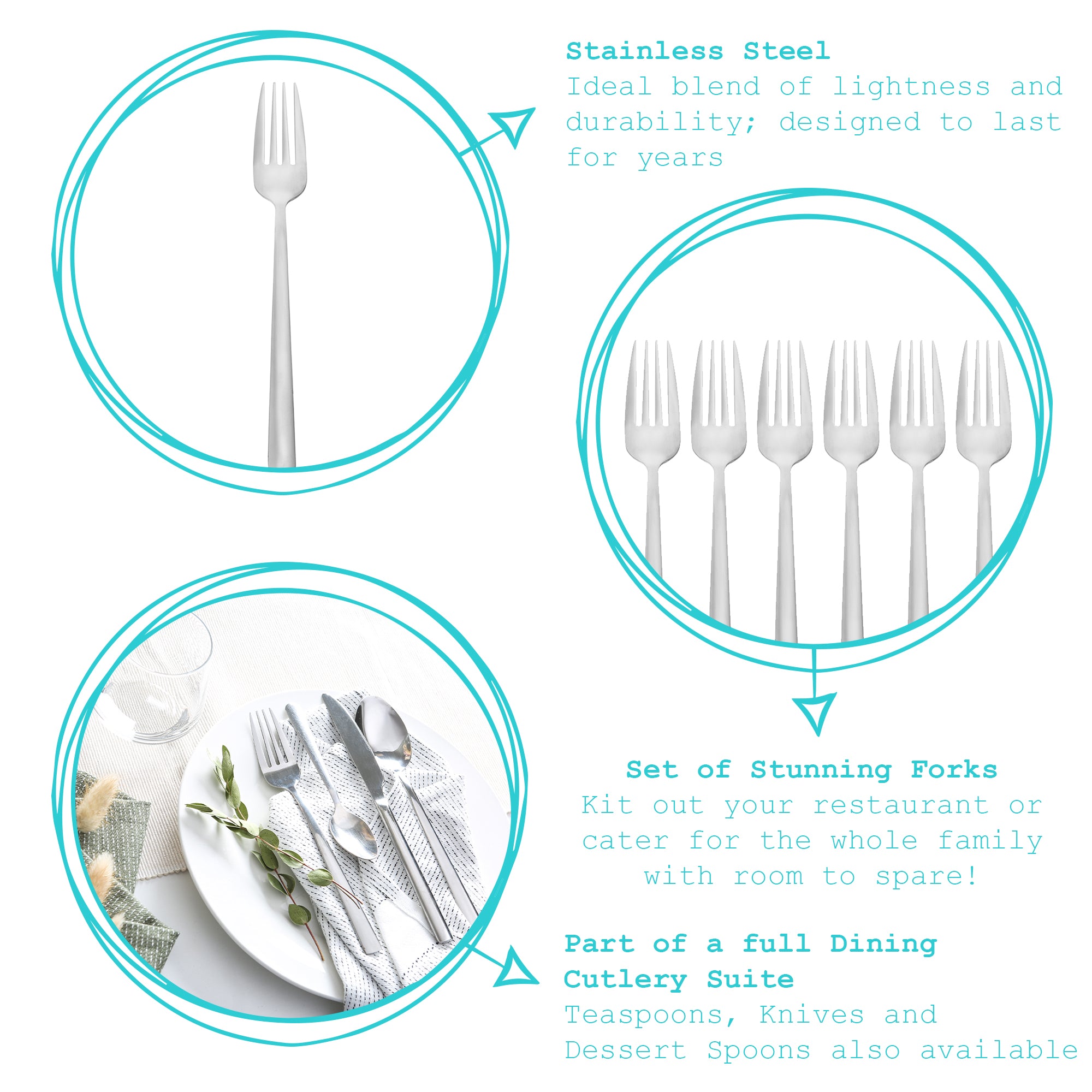 Argon Tableware Tondo Stainless Steel 18/0 Dinner Fork