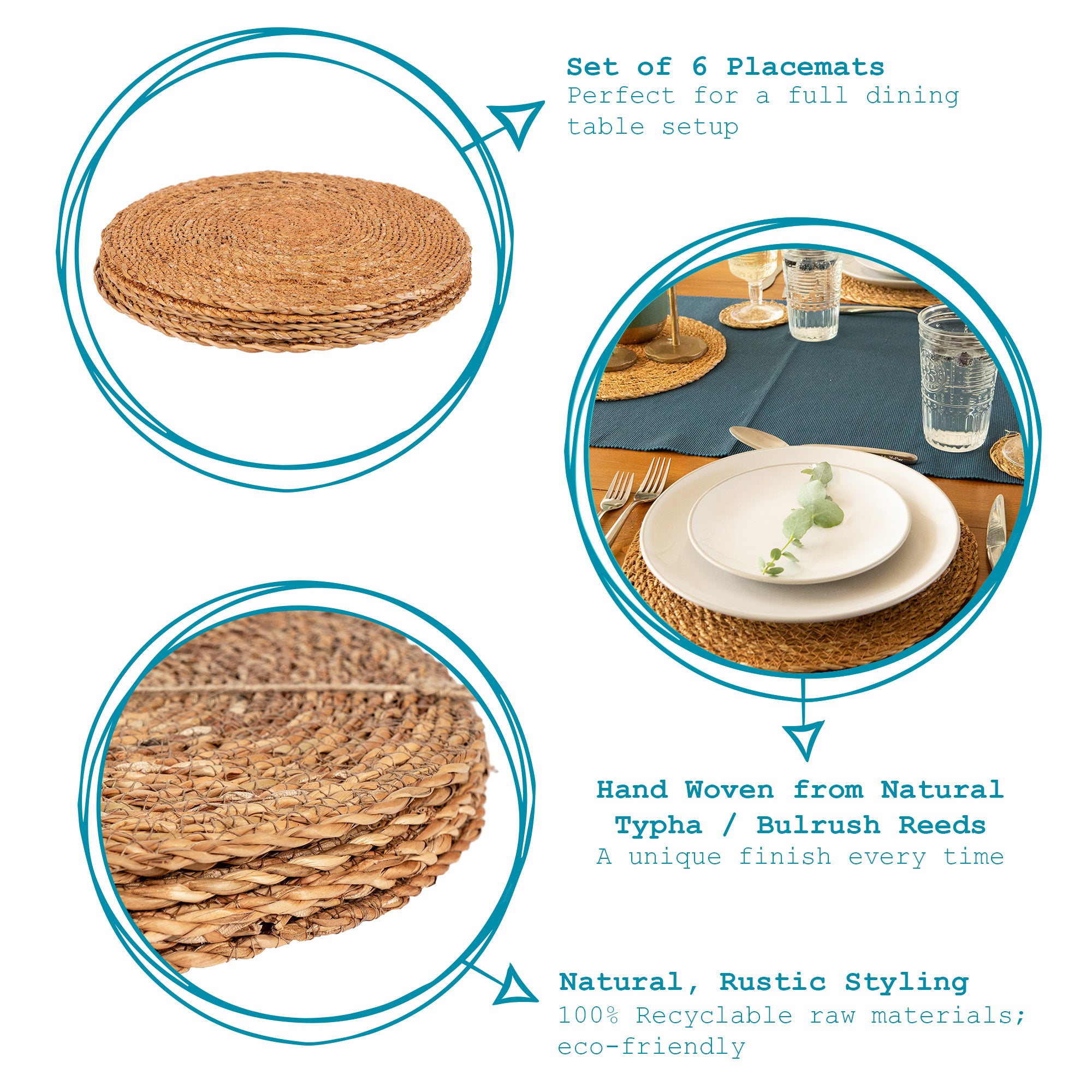 Argon Tableware Handmade Typha Placemat