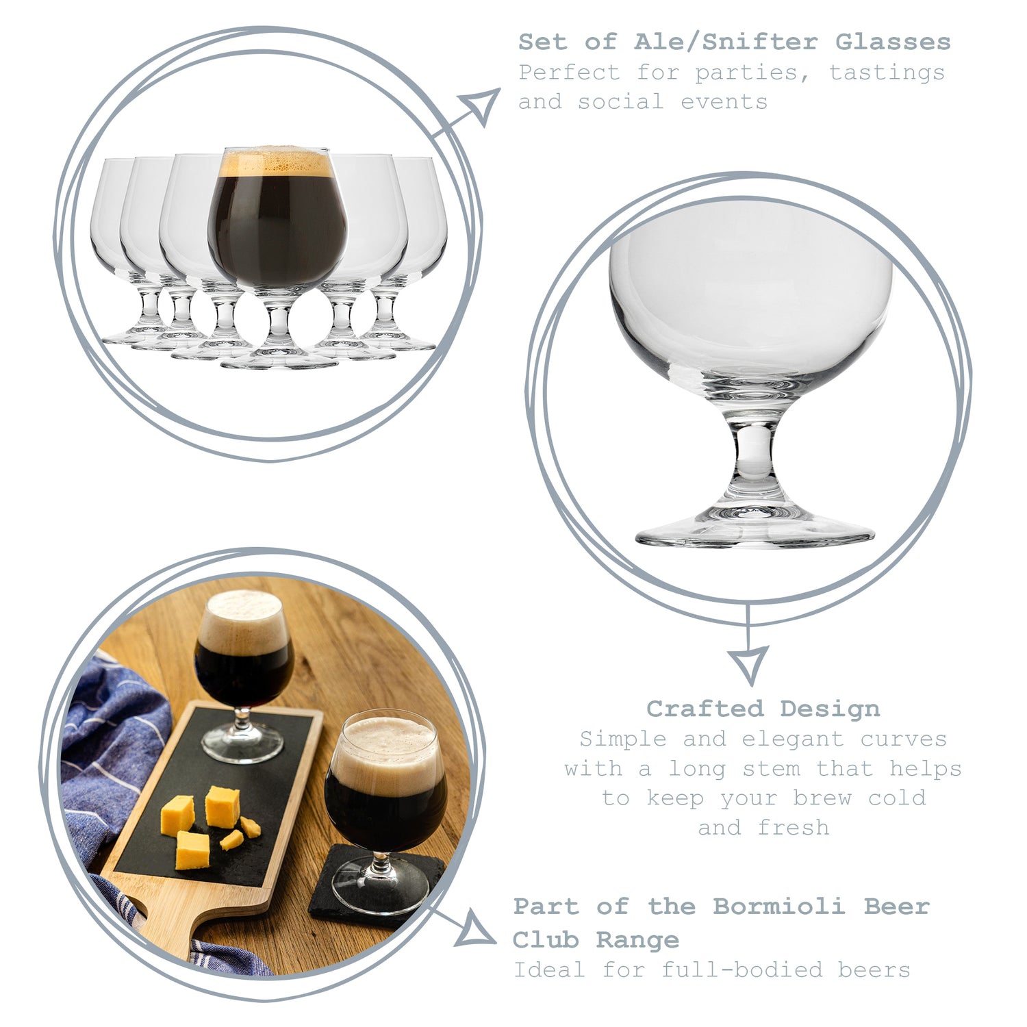 Bormioli Rocco Craft Ale and Beer Snifter Glass - 530ml