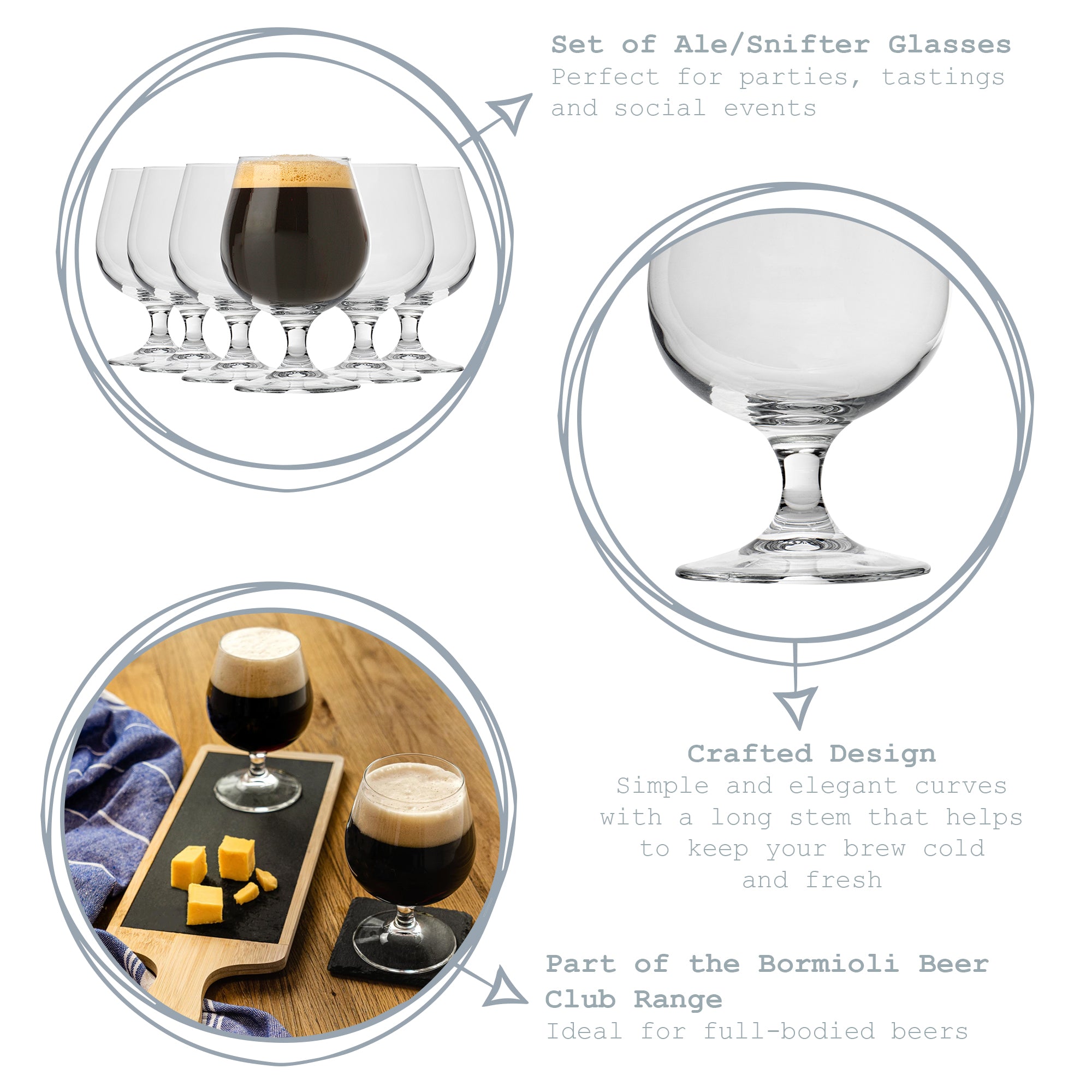 Bormioli Rocco Craft Ale and Beer Snifter Glass - 530ml