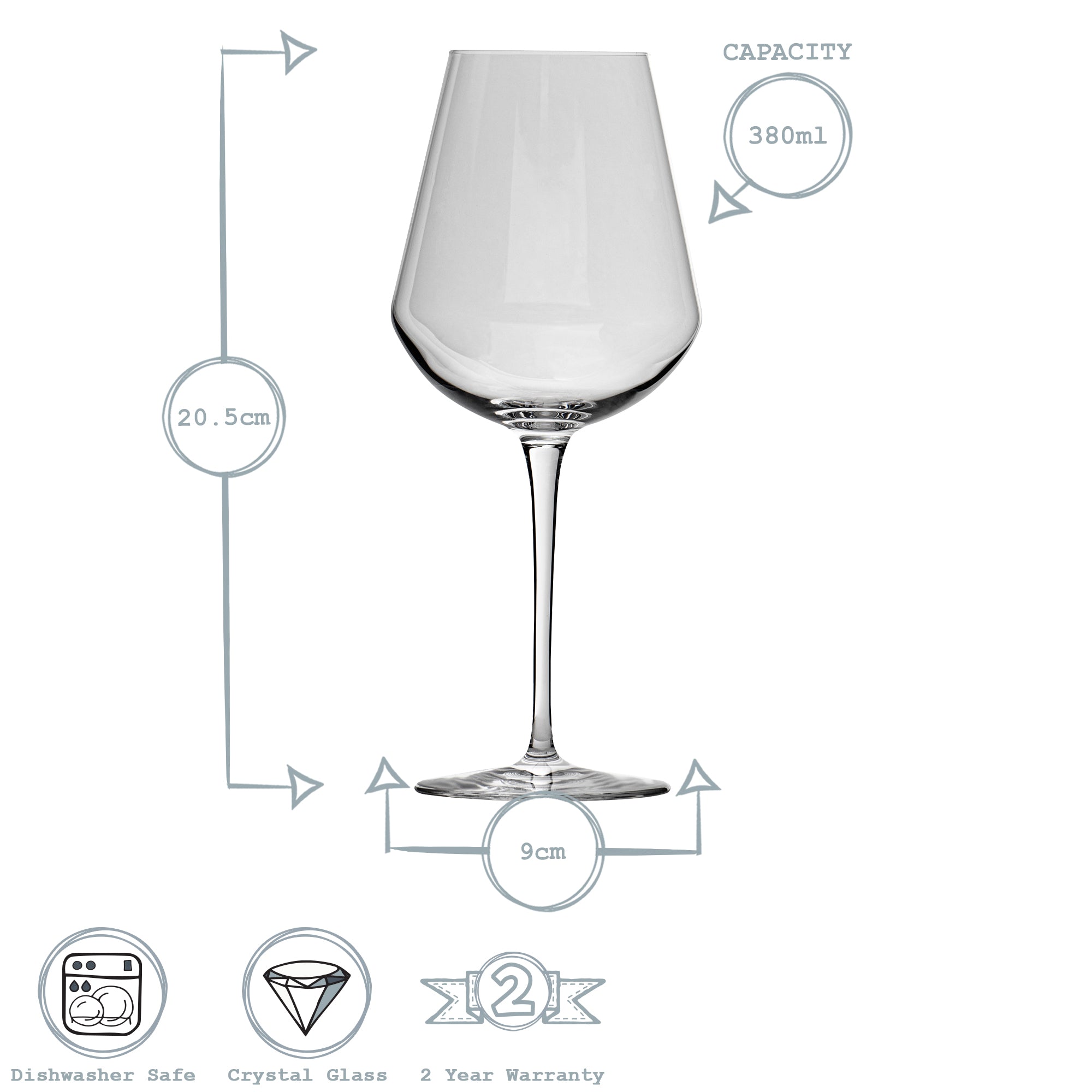 Bormioli Rocco Inalto Uno Small Wine Glass - 380ml