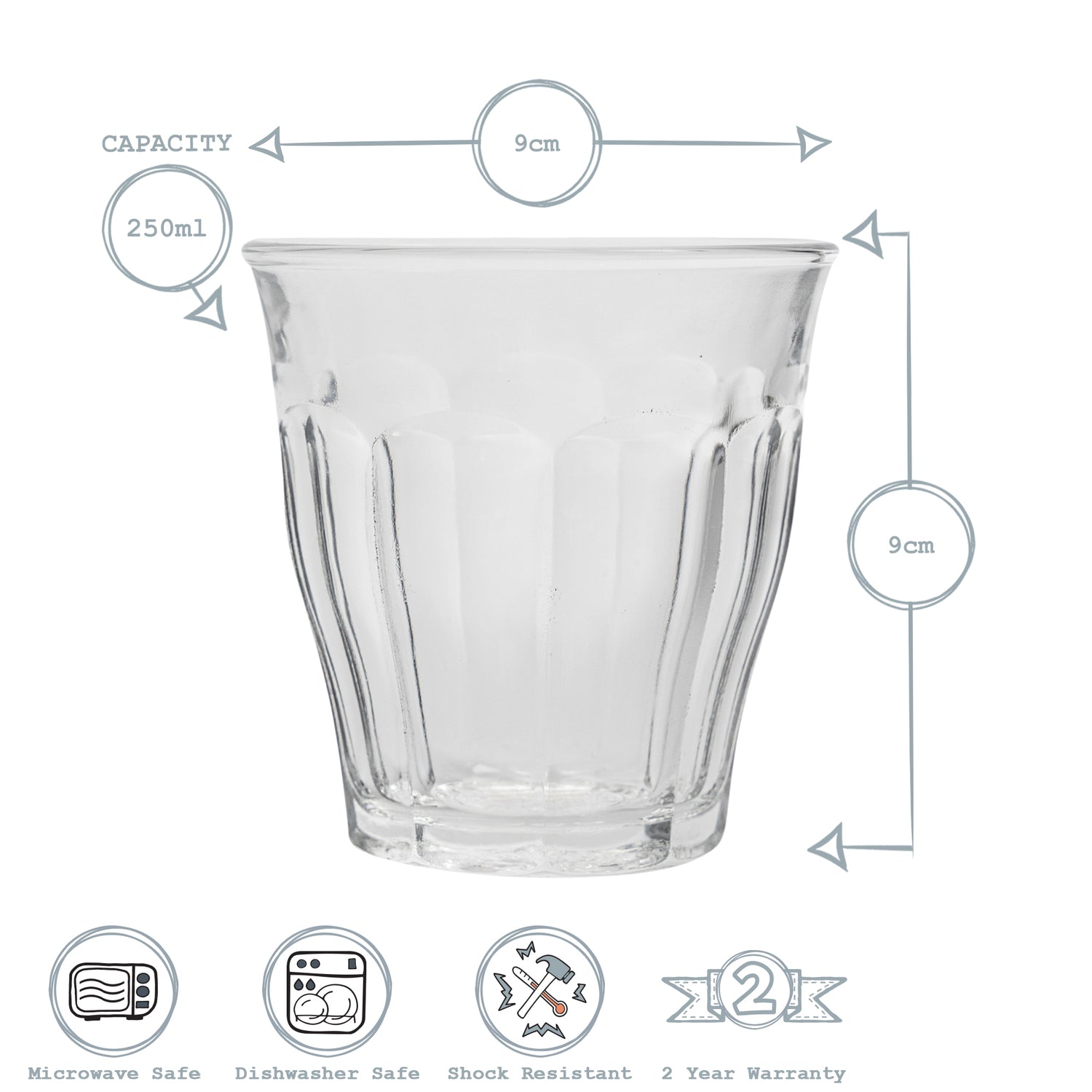 Picardie Glass Drinking Tumbler - Jungle Green - 250ml