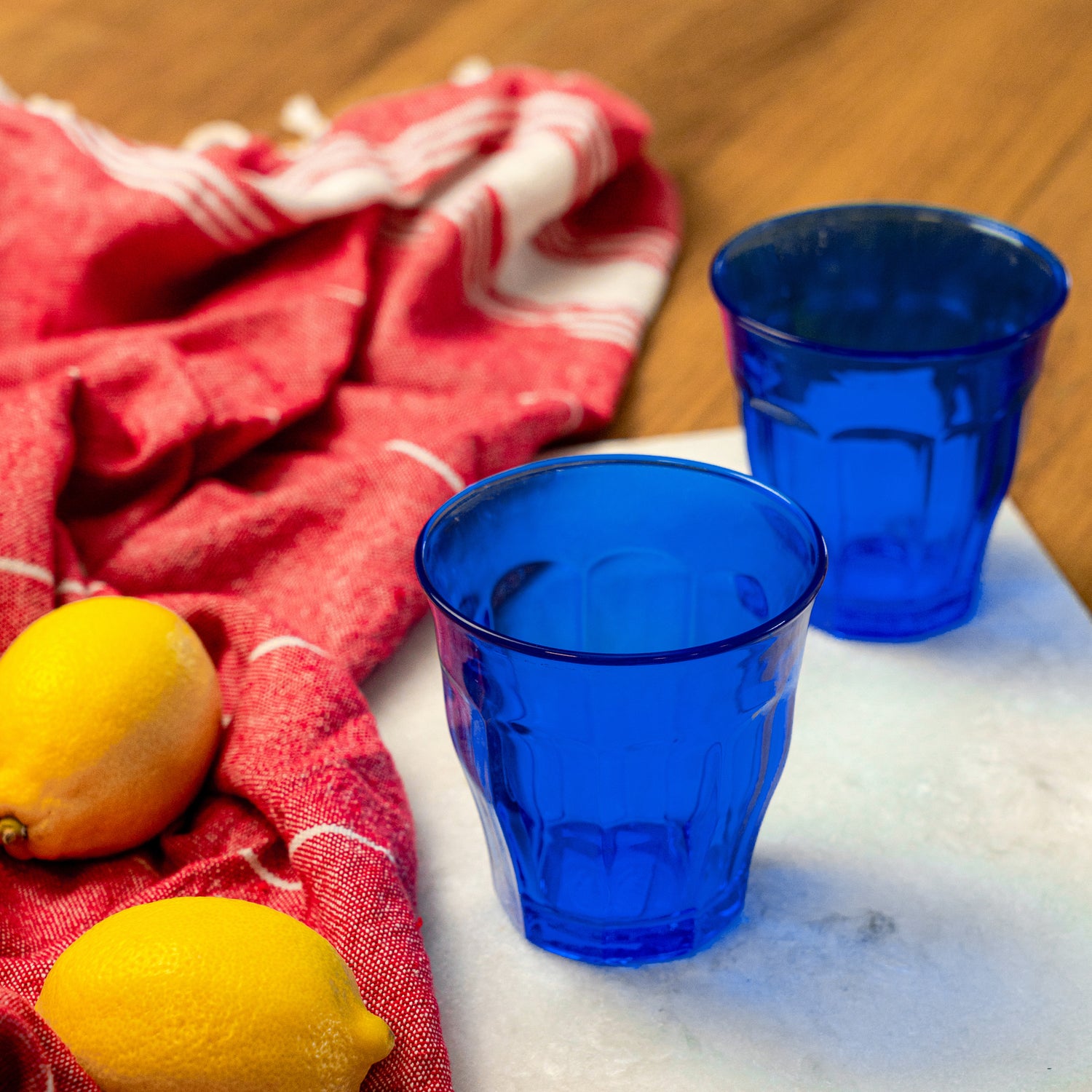 Picardie Glass Drinking Tumbler - Sapphire - 250ml