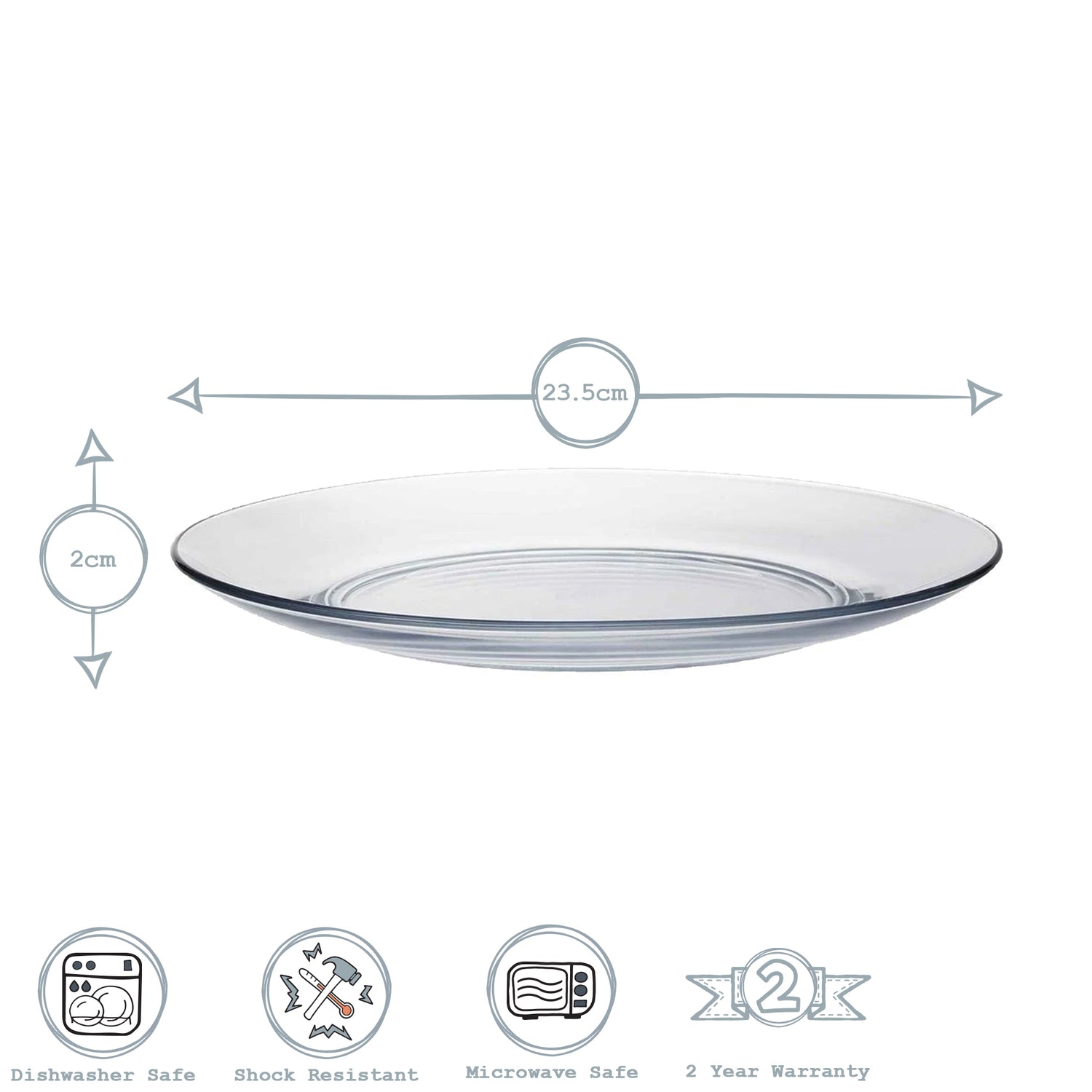 Duralex Lys Dining Dinner Plate - 235mm