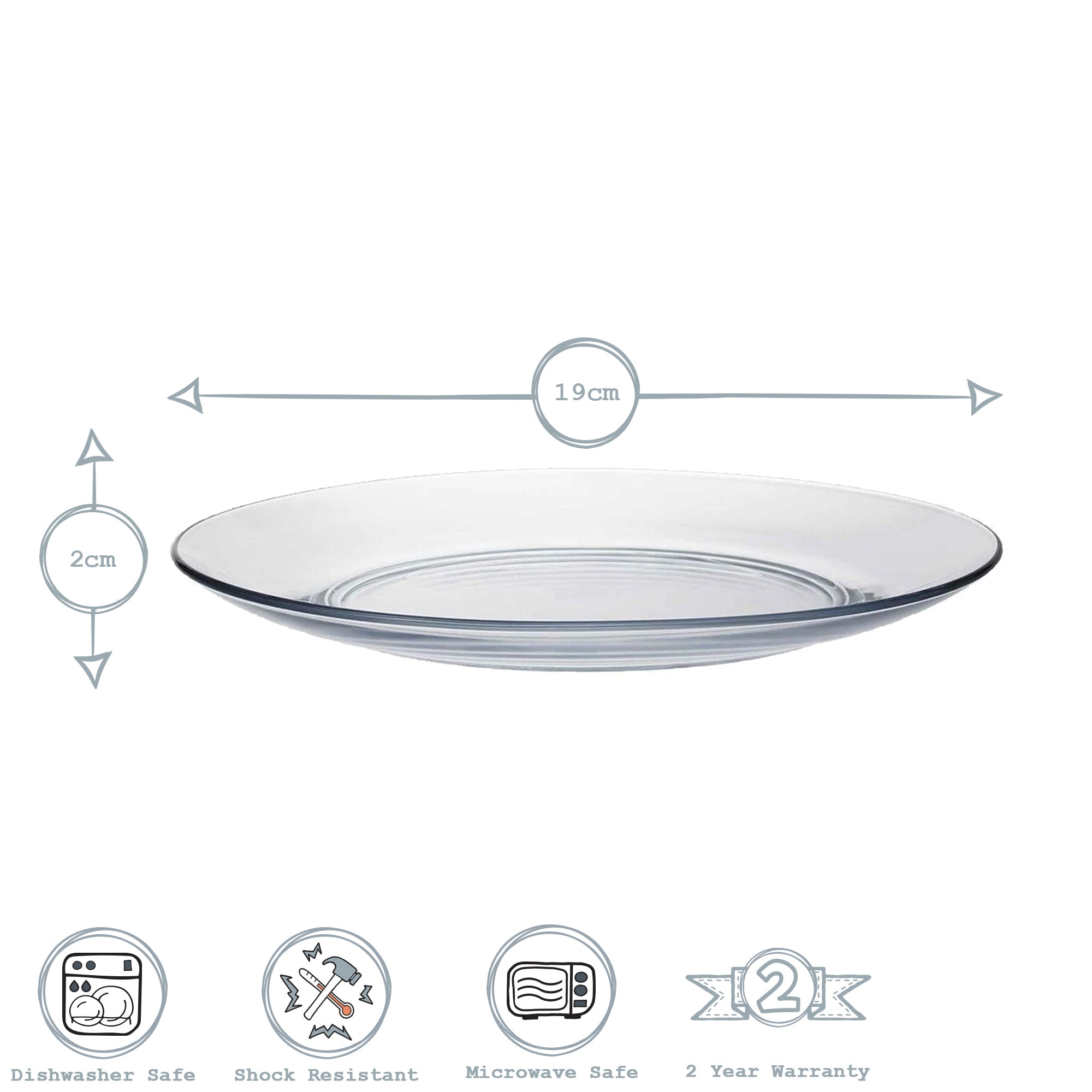 Duralex Lys Dining Dessert Plate - 190mm