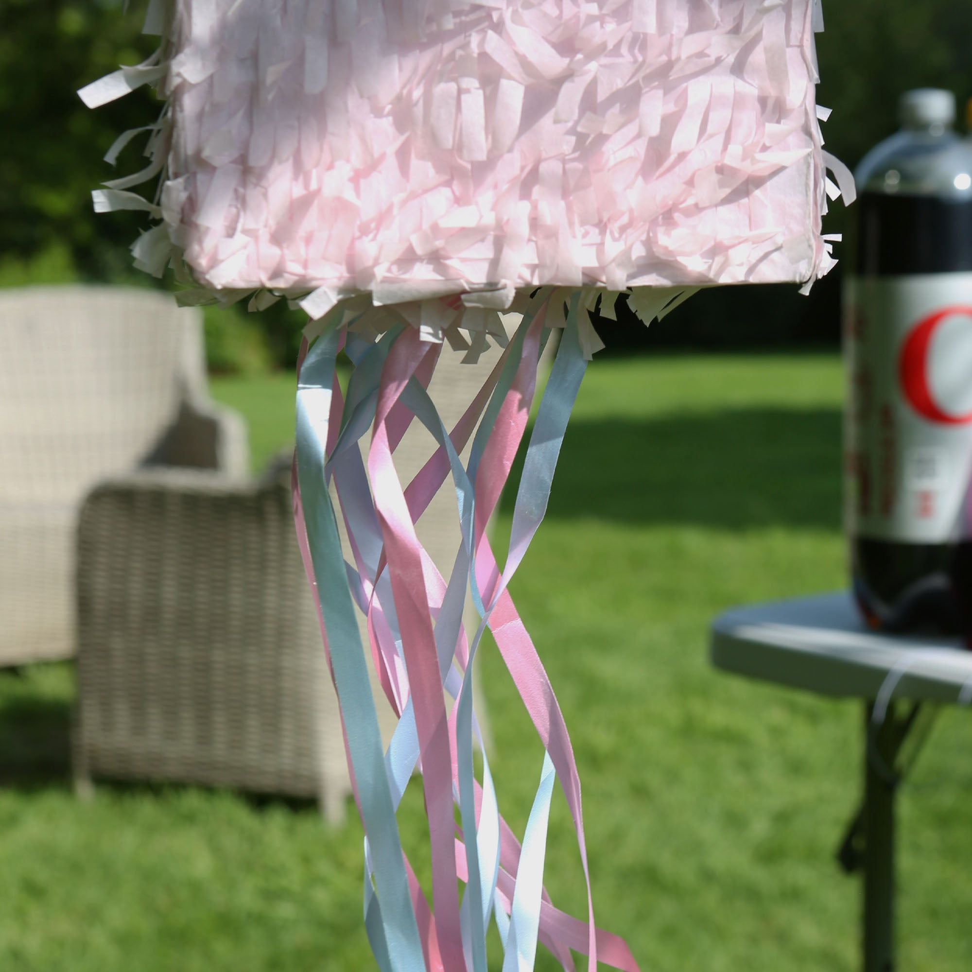 2pc Gender Reveal Pull String Pinata Set with Blindfold