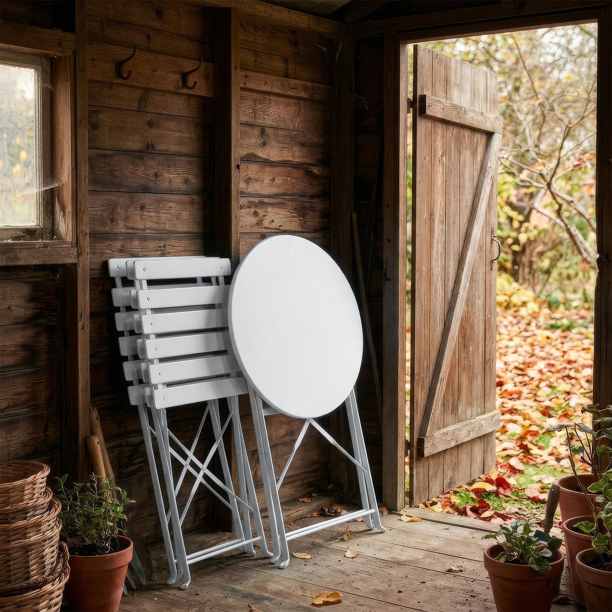 2 Seater Sussex Bistro Set - Round - White