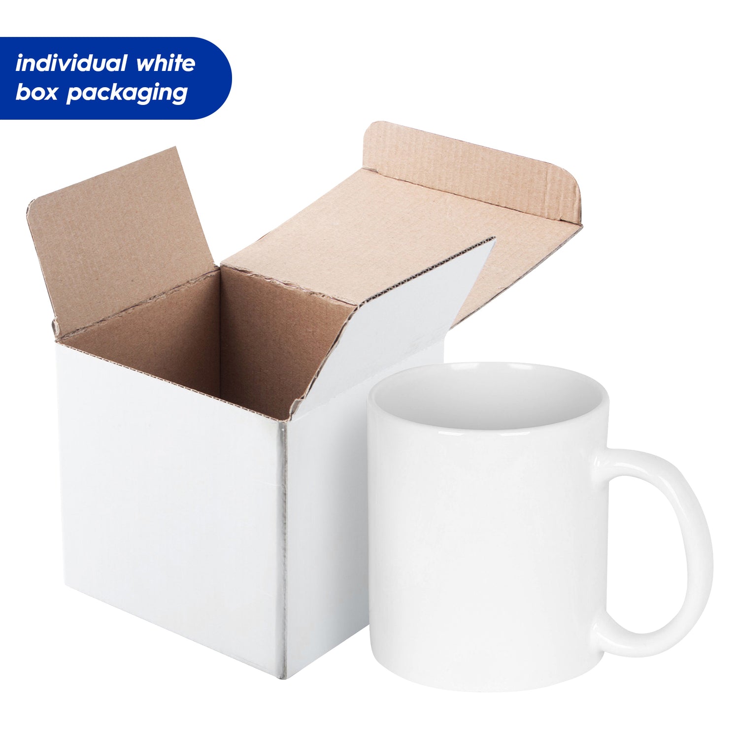 350ml Blank Stoneware Sublimation Mug - White