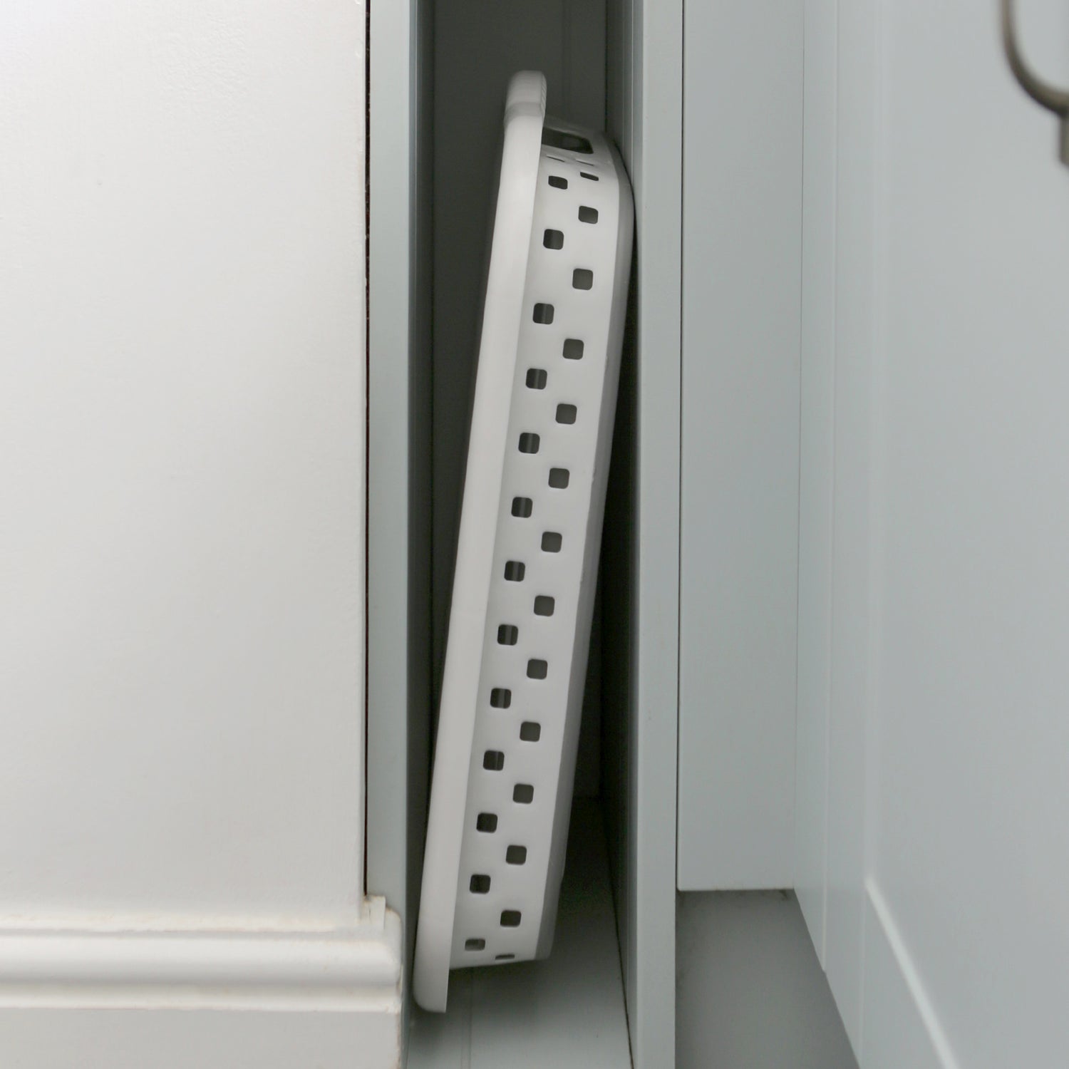 42L Collapsible Laundry Basket - White/Grey