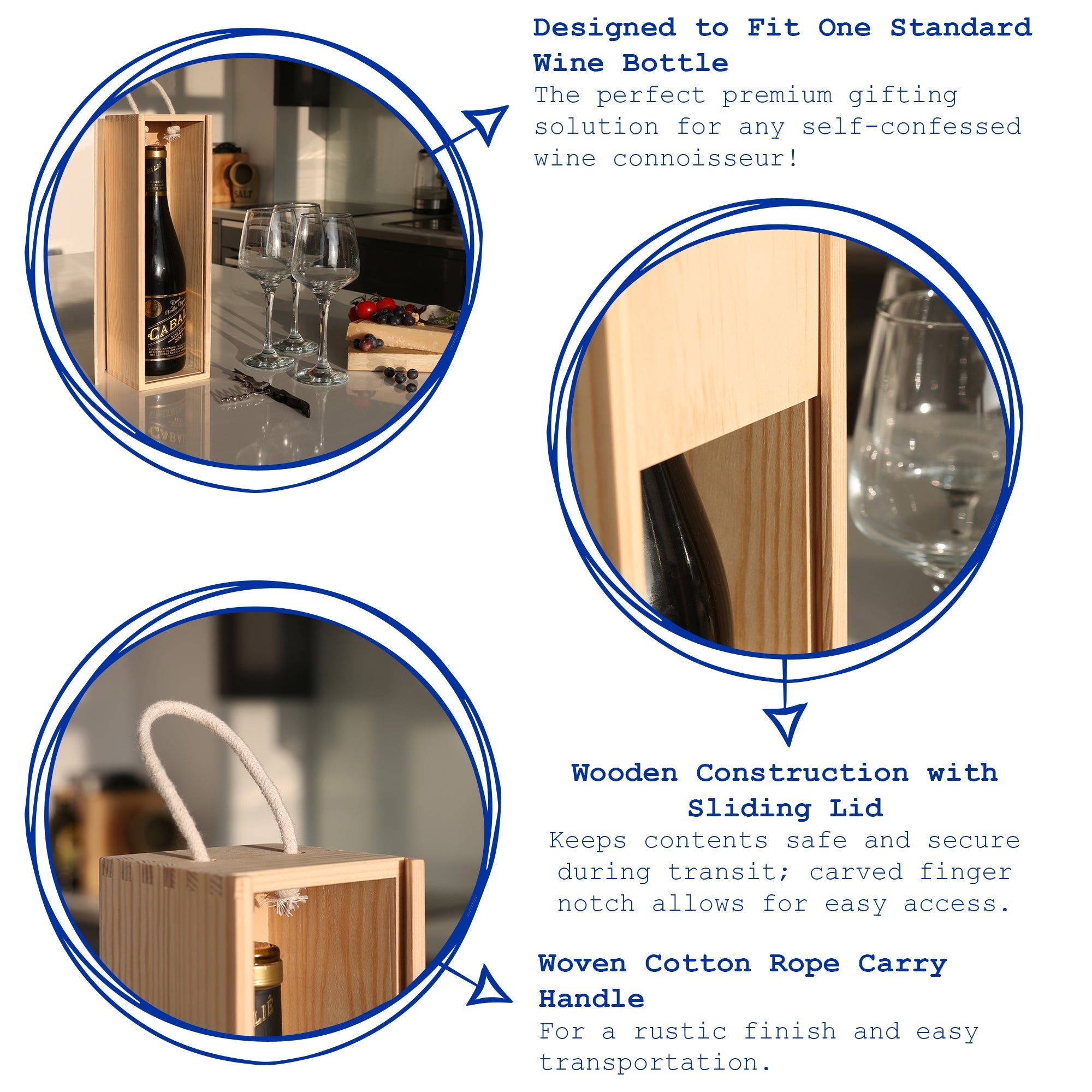 Single Bottle Wooden Wine Boxes - Pallet of 600