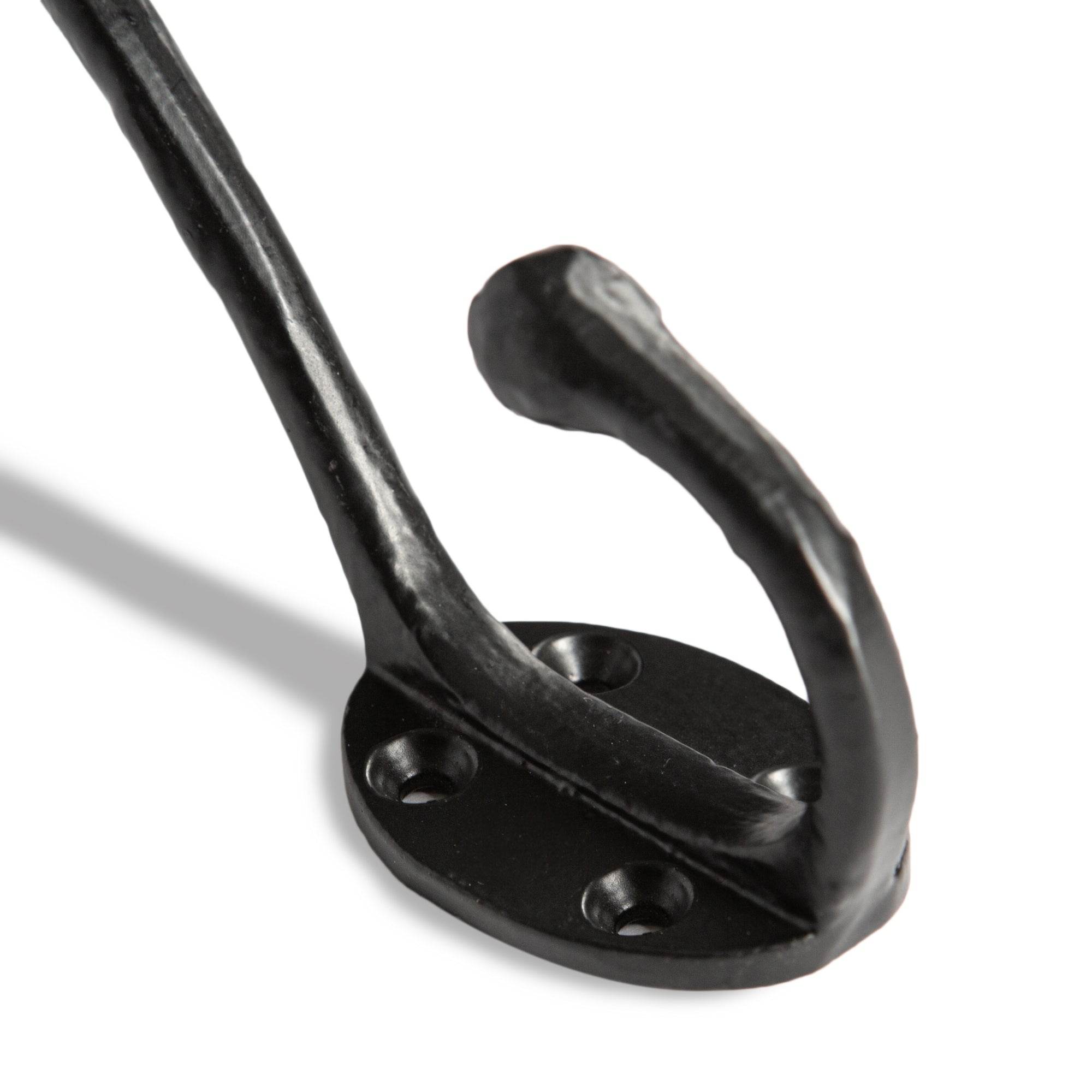 Rounded Hat & Coat Hook - W35mm x H125mm - Black