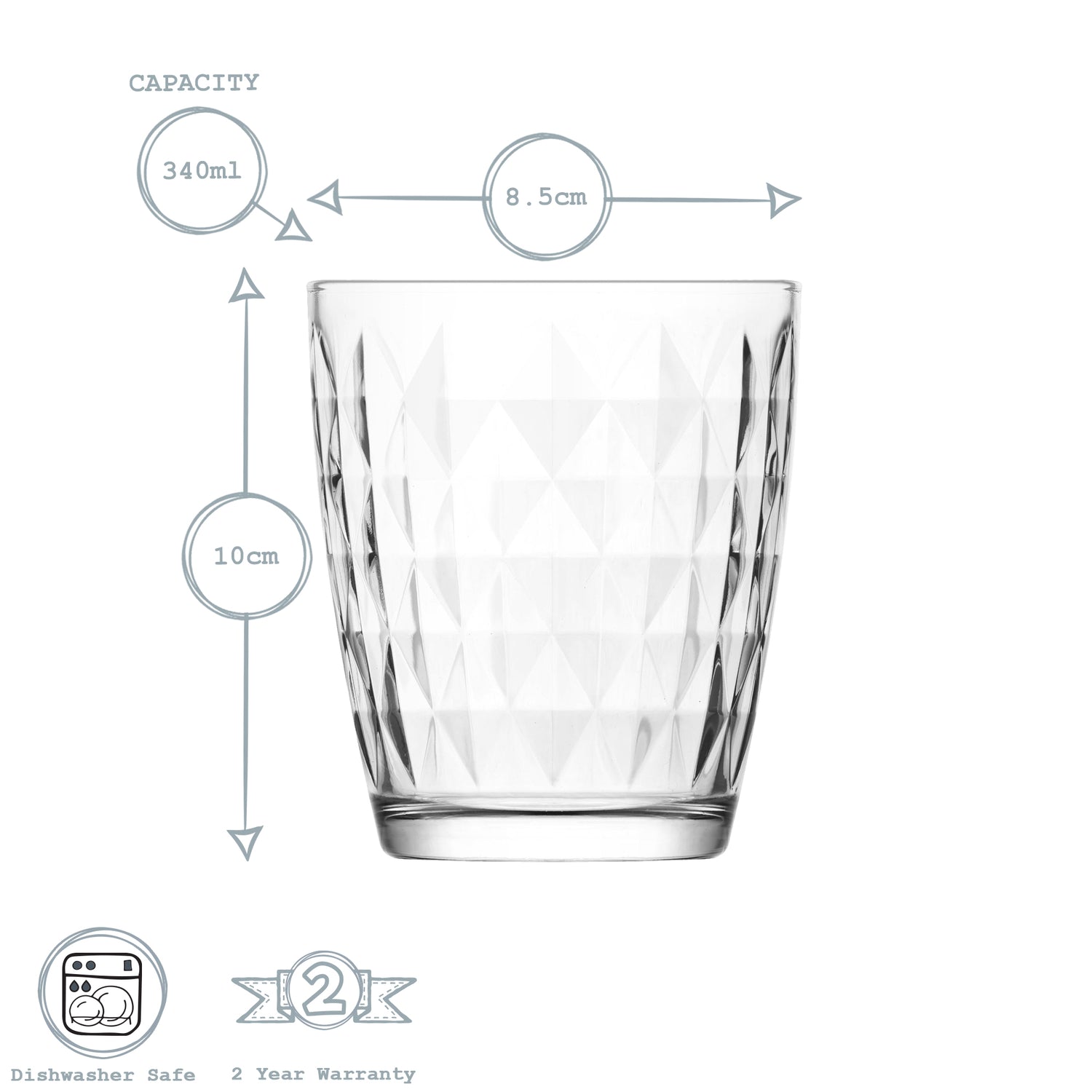 Artemis Tumbler Glass - 340ml