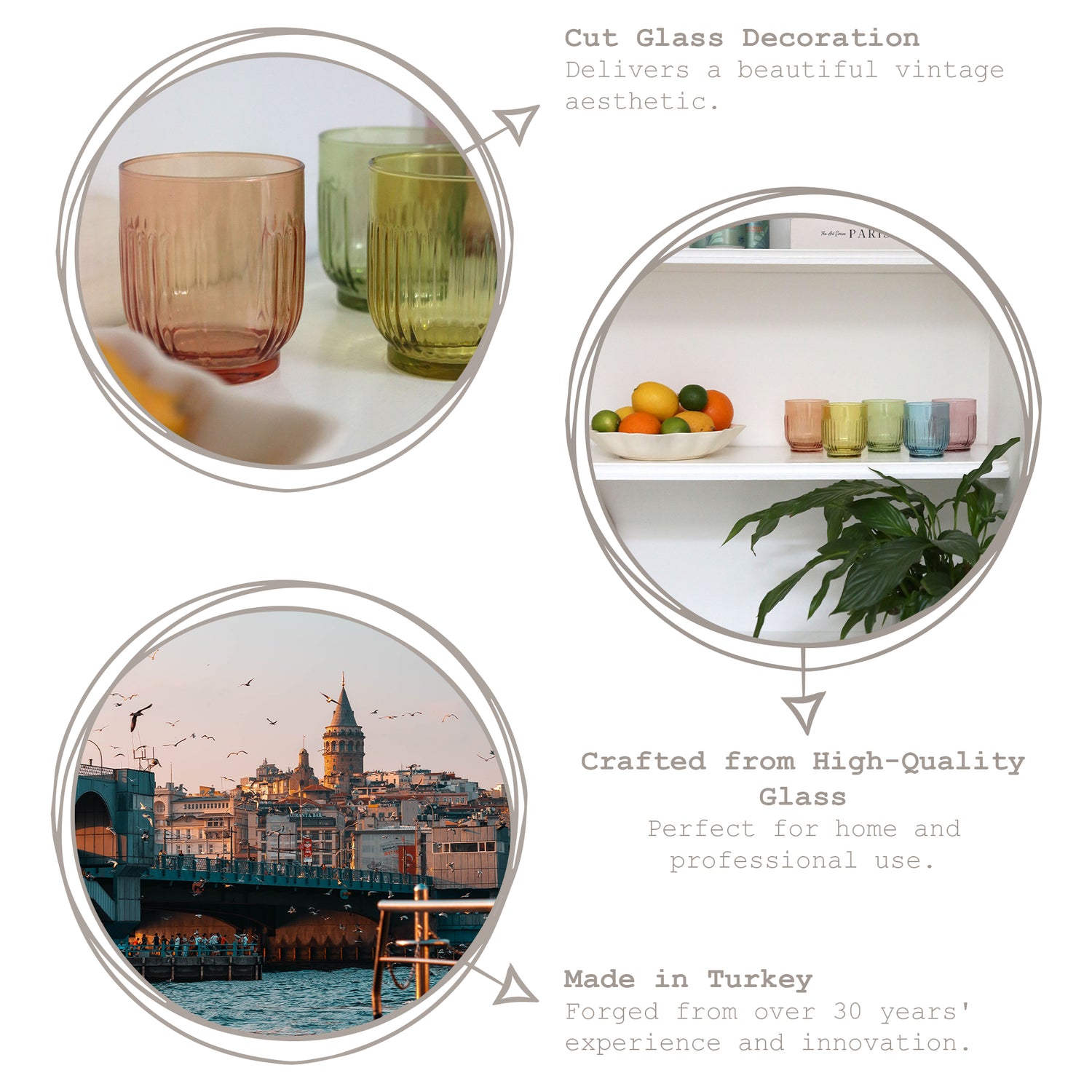 330ml Tokyo Whiskey Glass - Full Colour