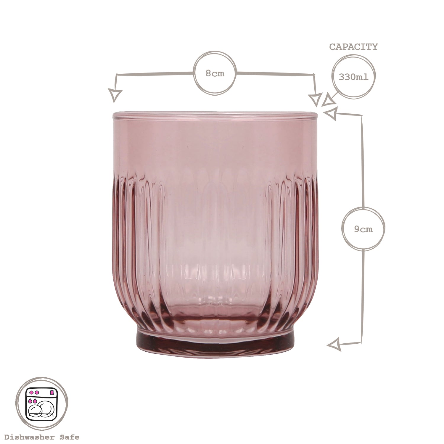 330ml Tokyo Whiskey Glass - Full Colour