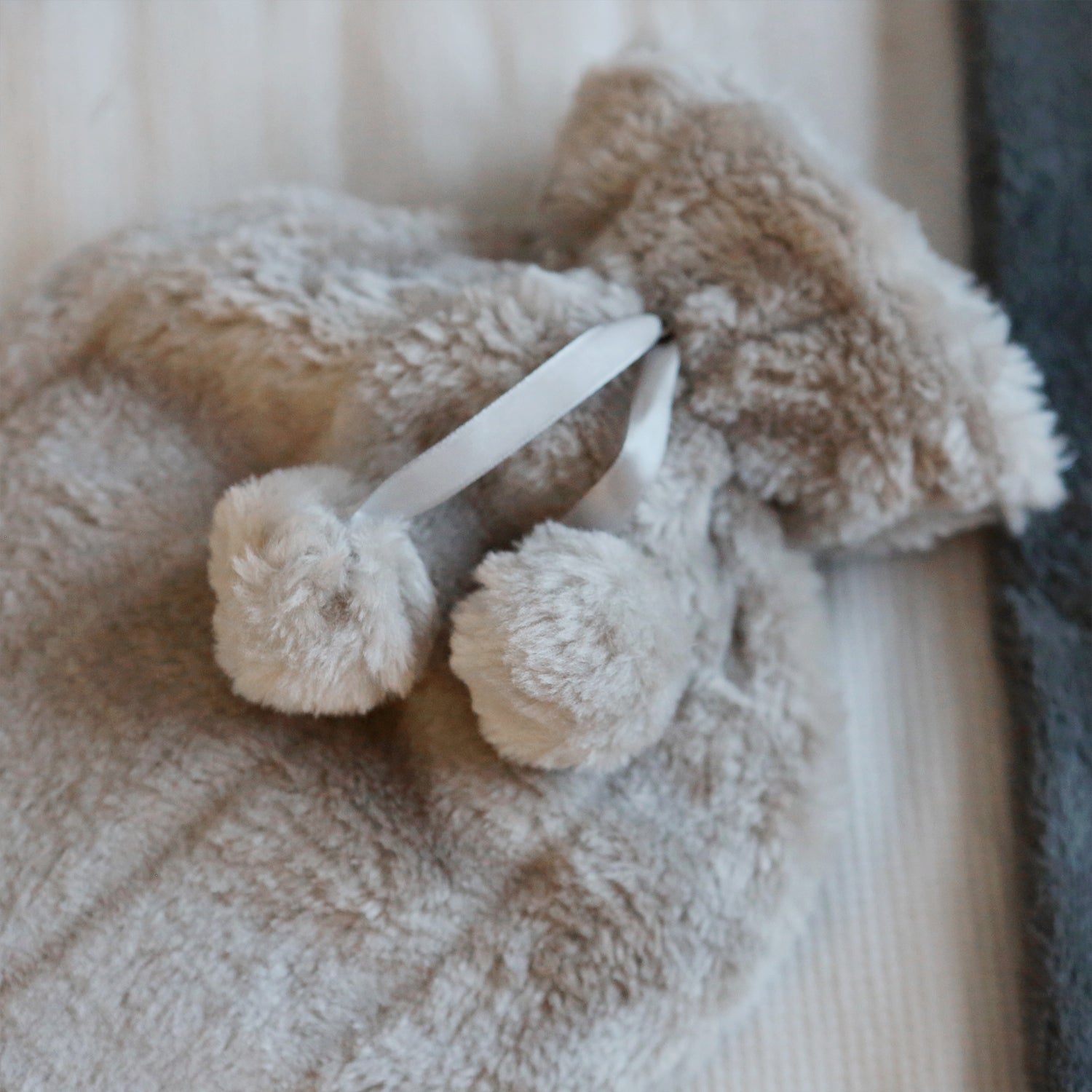 Nicola Spring Hot Water Bottle Cover - Faux-Fur - Grey