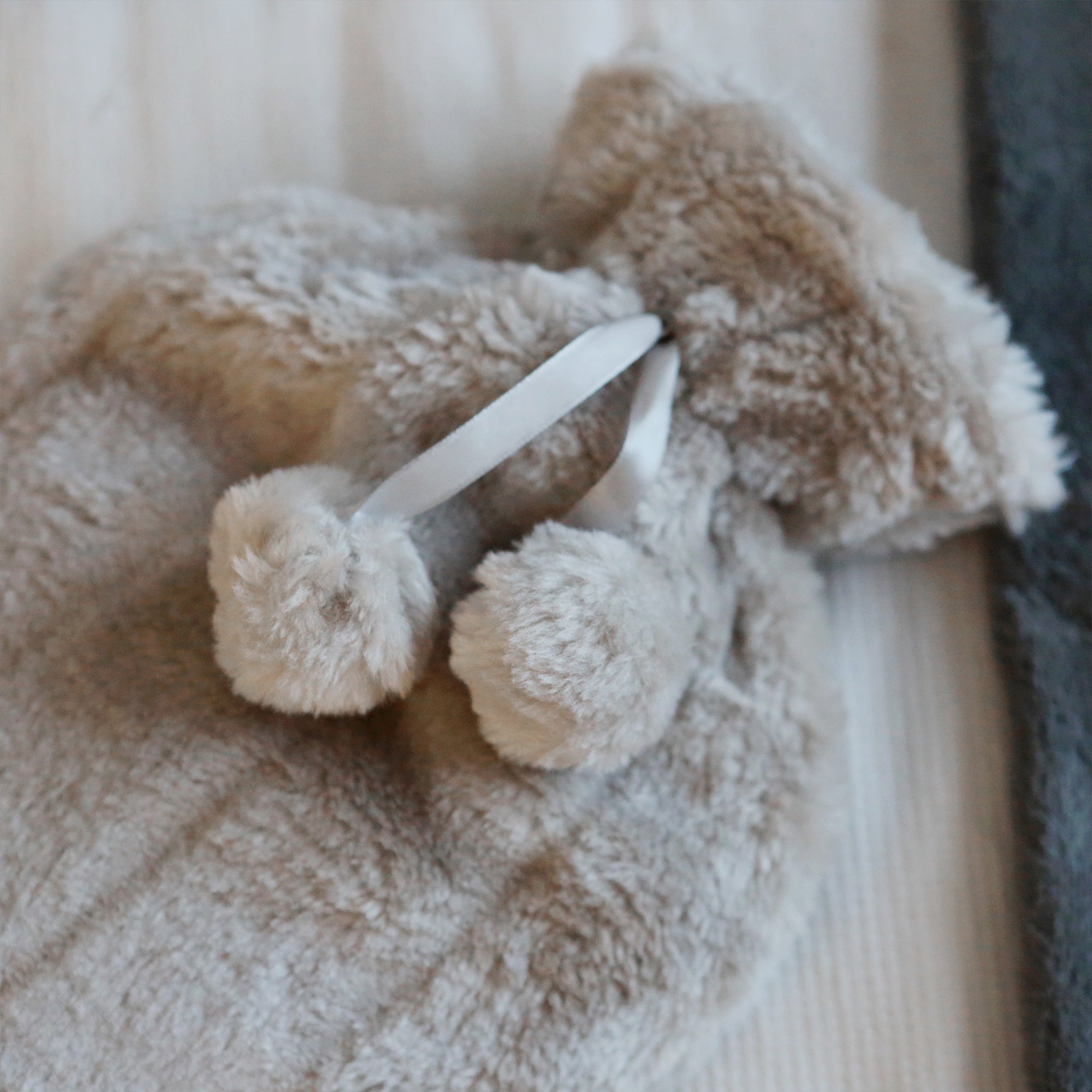 Nicola Spring Hot Water Bottle Cover - Faux-Fur - Grey