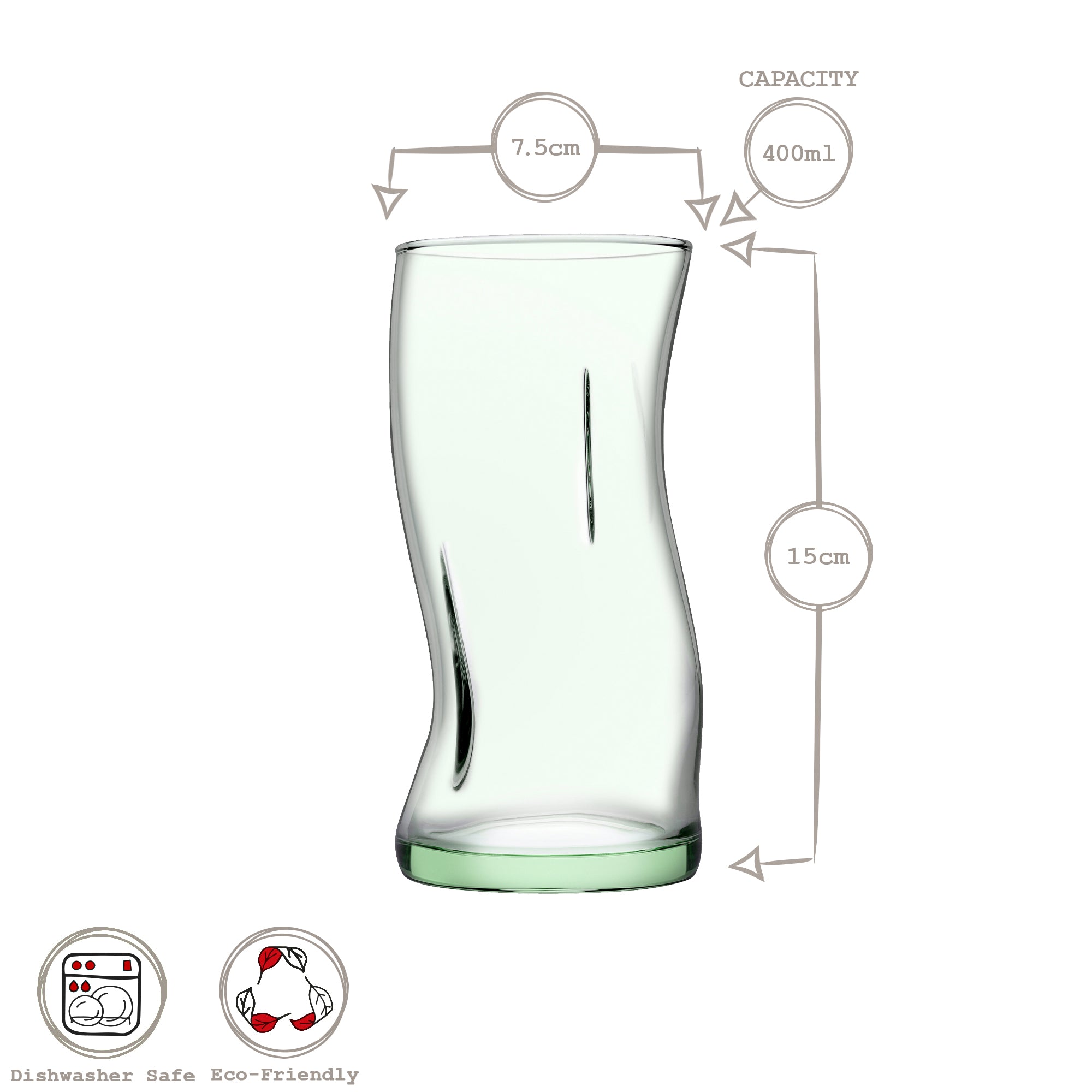 400ml Aware Amorf Recycled Highball Glass