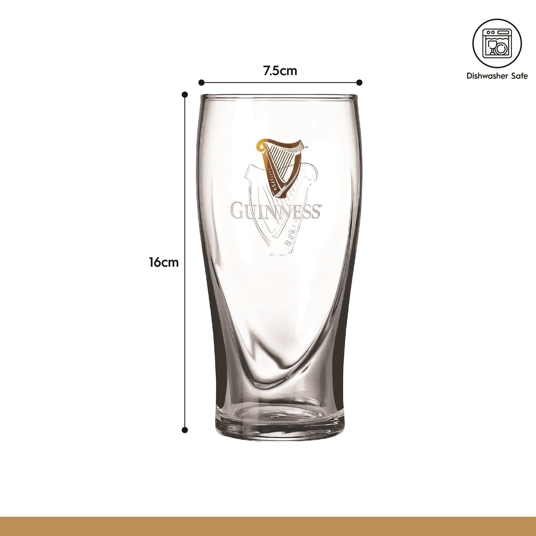 Guinness 2pc 500ml Embossed Can Glass Set