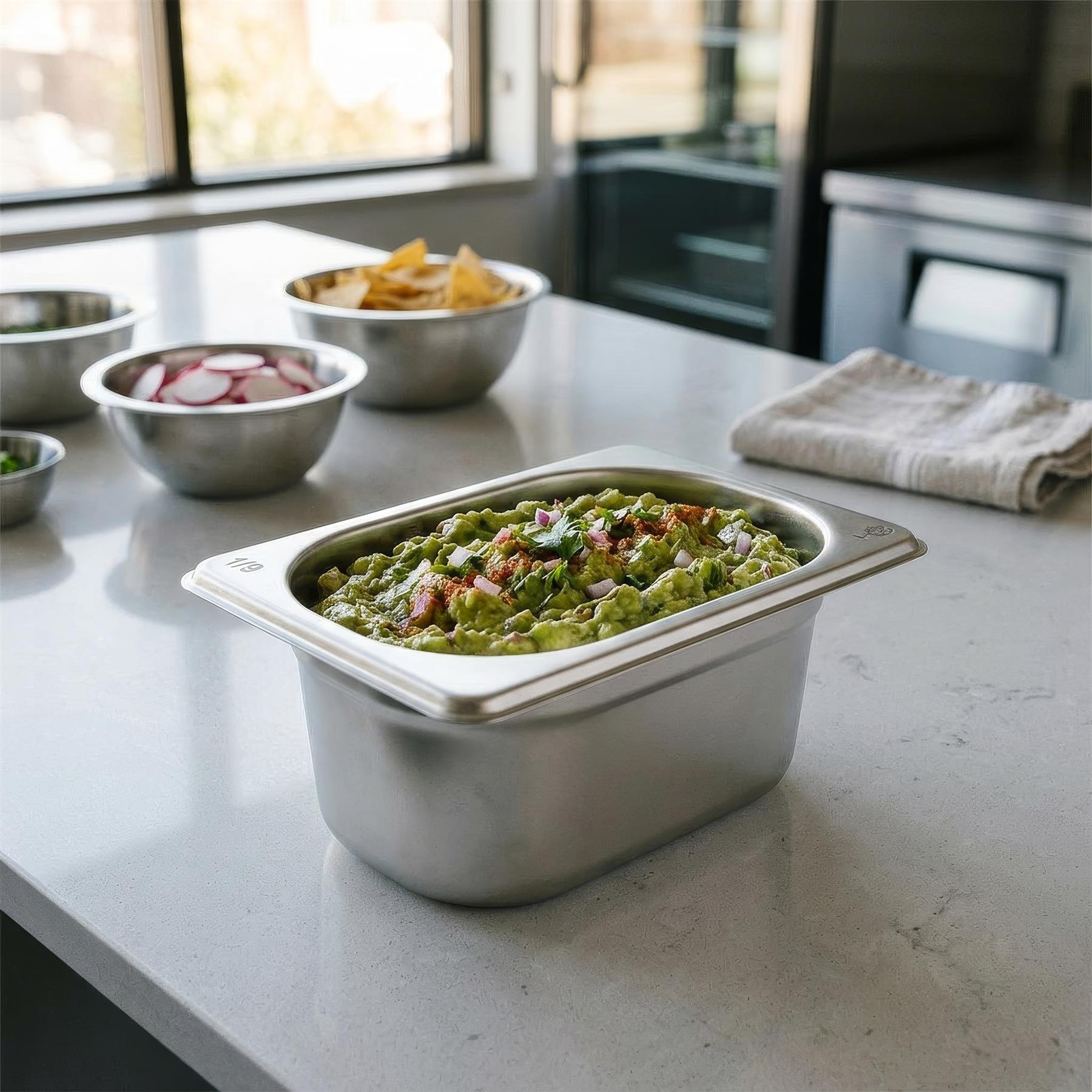 Stainless Steel Gastronorm Container Lid - 1/9