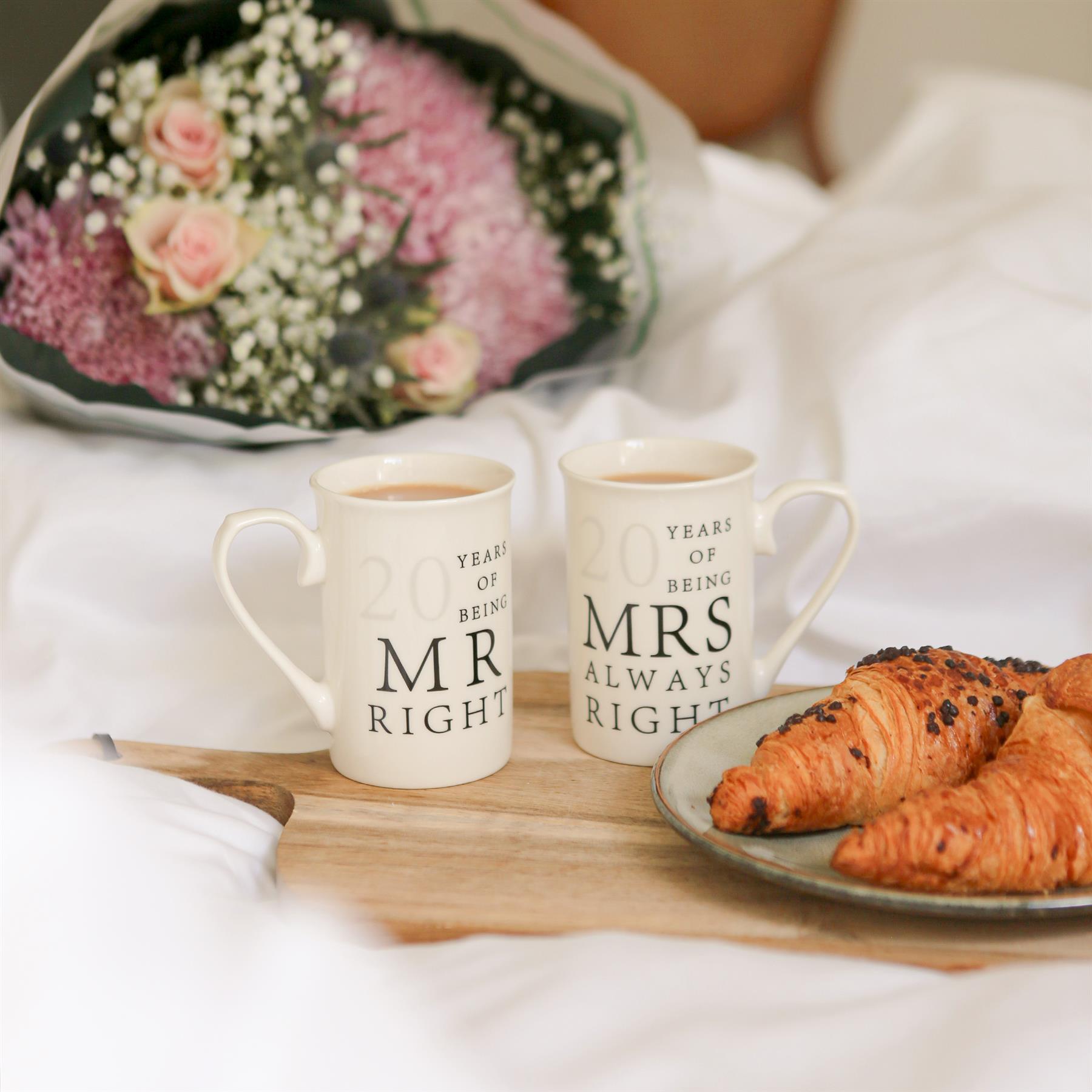 20th Anniversary New Bone China Mug Set - 300ml