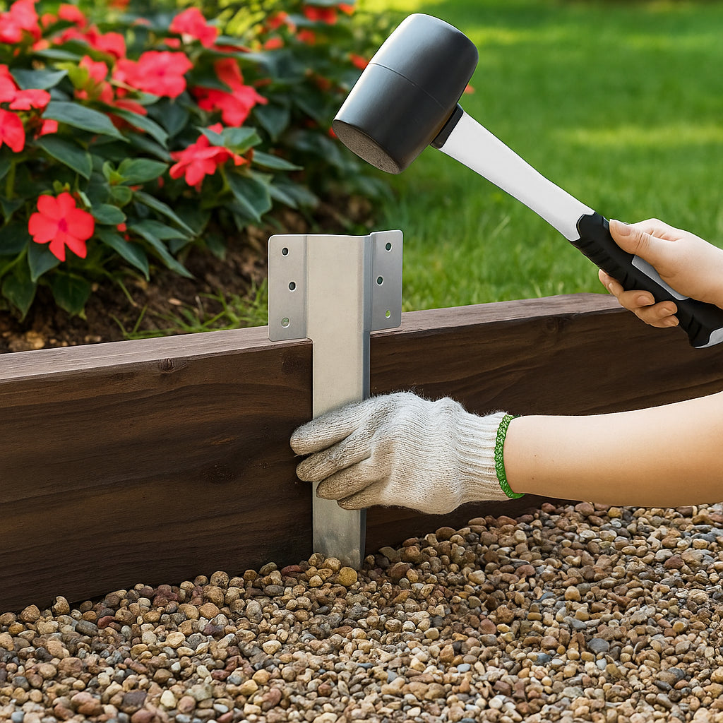 Galvanised Steel Railway Sleeper Brackets - 40cm - Pack of 10