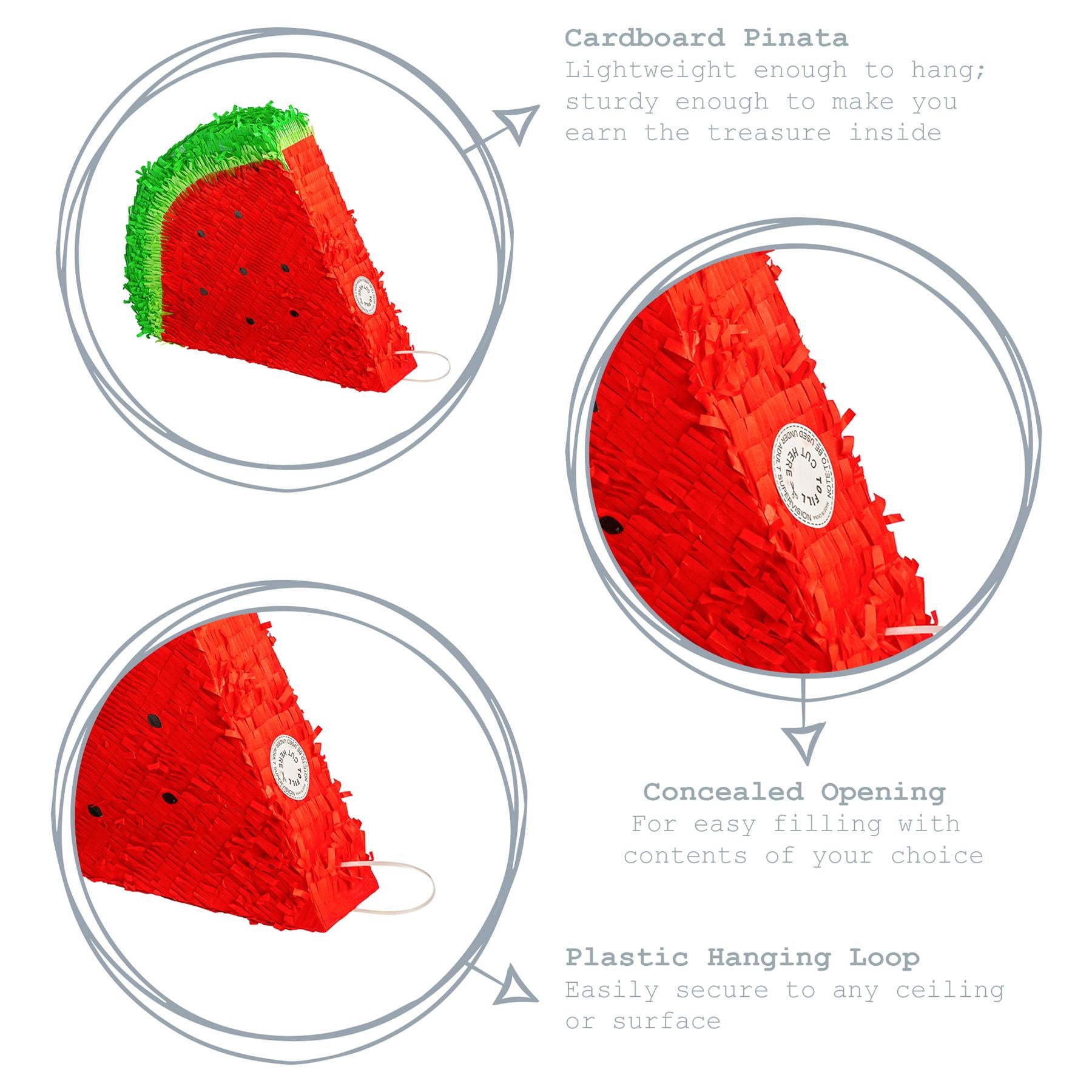 Watermelon Pop-Out Pinata with Blindfold